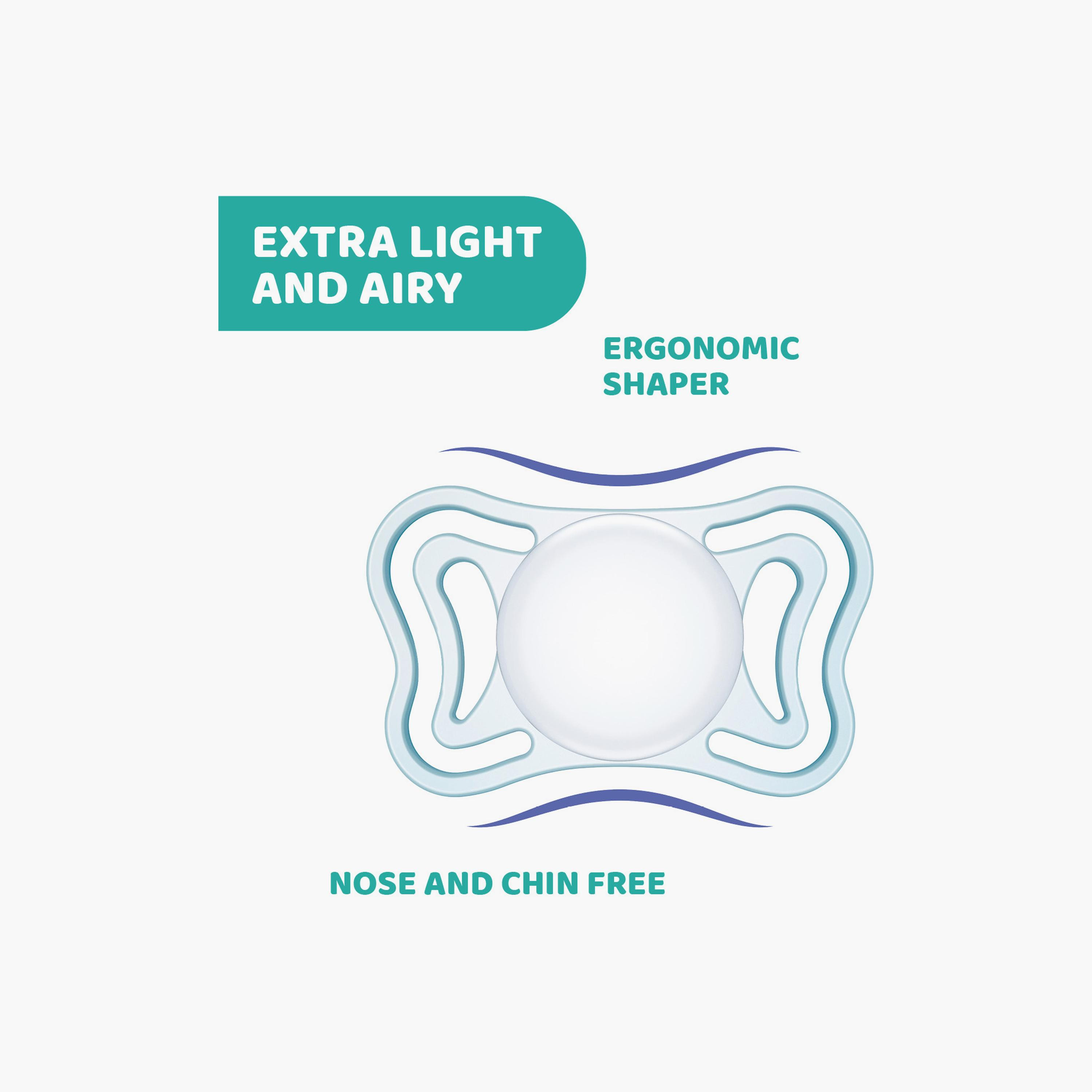 Chicco 2 Piece PhysioForma Light Silicone Soother - 6-16 Months - Multicolour-baby-feeding-pacifiers-image-5