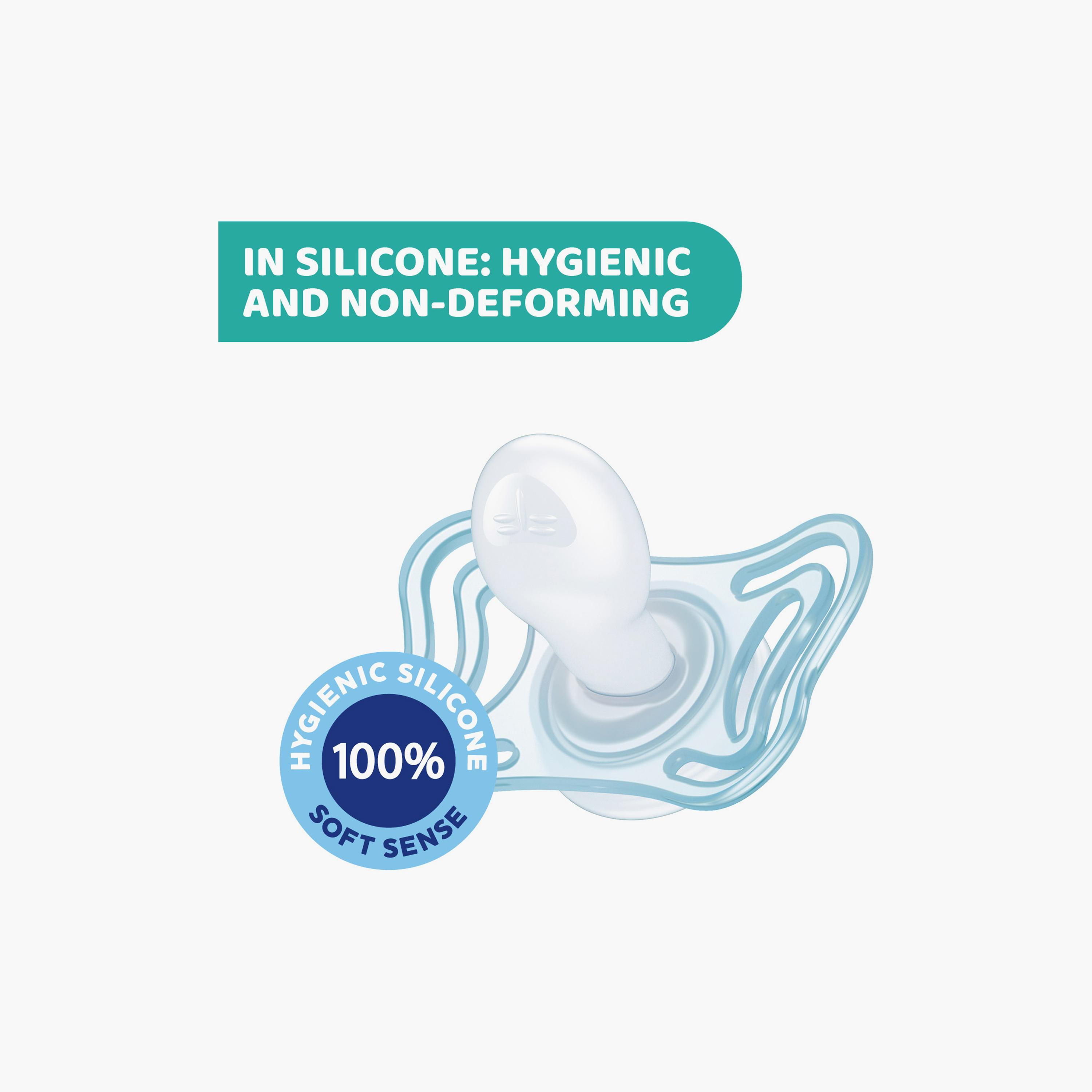 Chicco 2 Piece PhysioForma Light Silicone Soother - 6-16 Months - Multicolour-baby-feeding-pacifiers-image-6