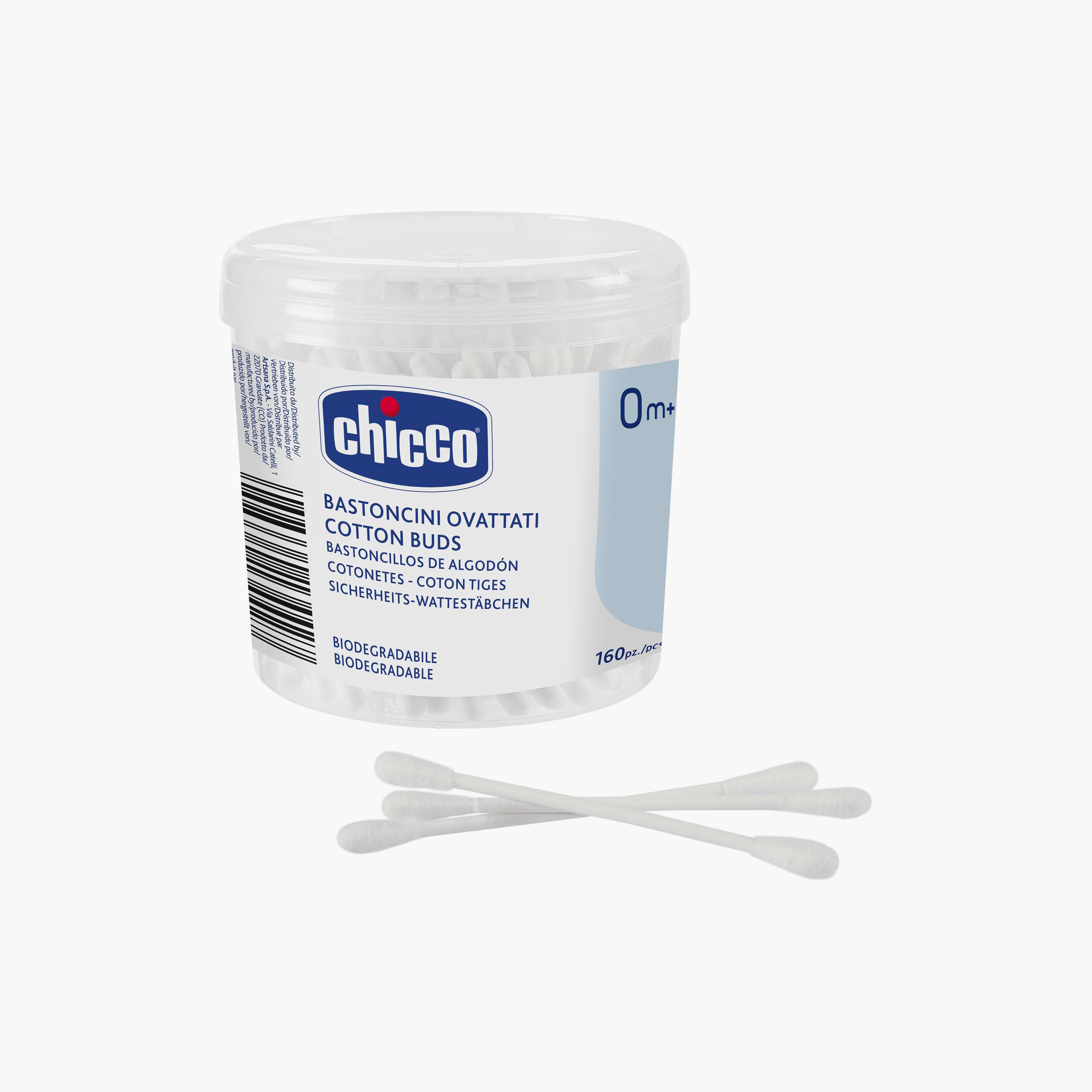 Chicco 160 Piece Cotton Buds - 0 Months+-baby-bathandcare-wipes-image-1
