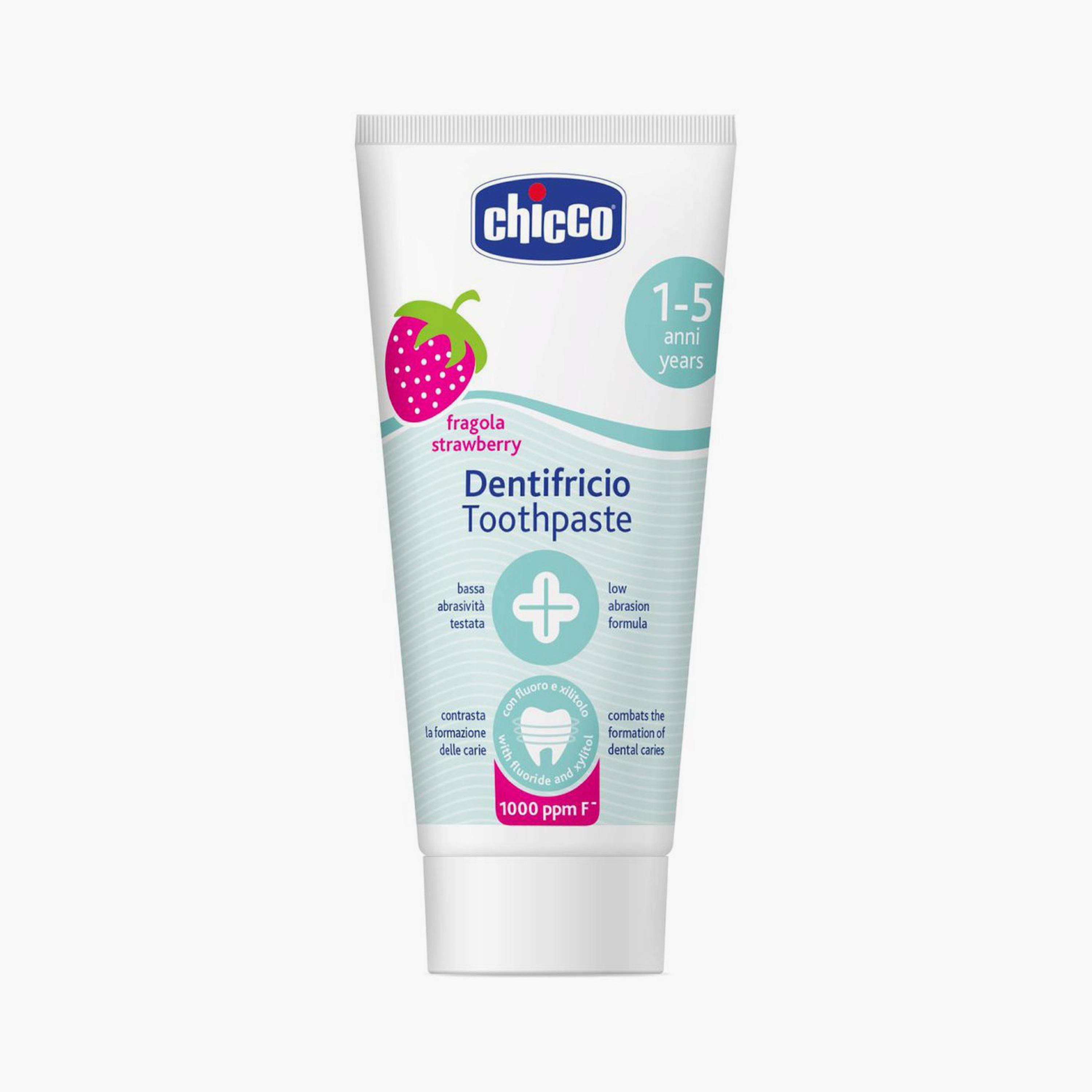 Chicco Strawberry Toothpaste with Fluoride - 50ml - 1-5 Years-beautyandpersonalcare-babycare-teethanddentalcare-image-1