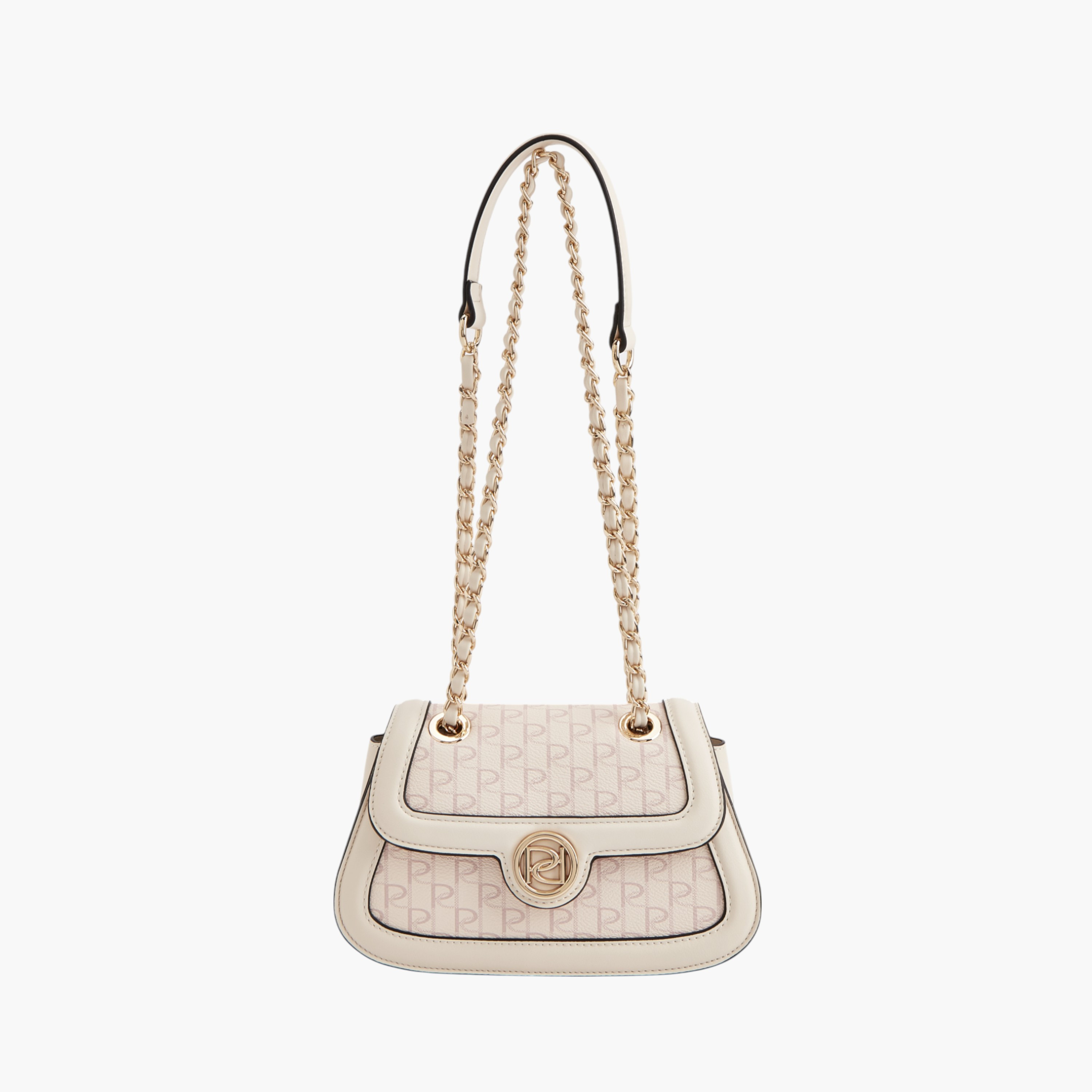 Paprika Monogram Print Crossbody Bag with Chain Accented Strap and Flap Closure-women-bagsandwallets-handbags-image-6