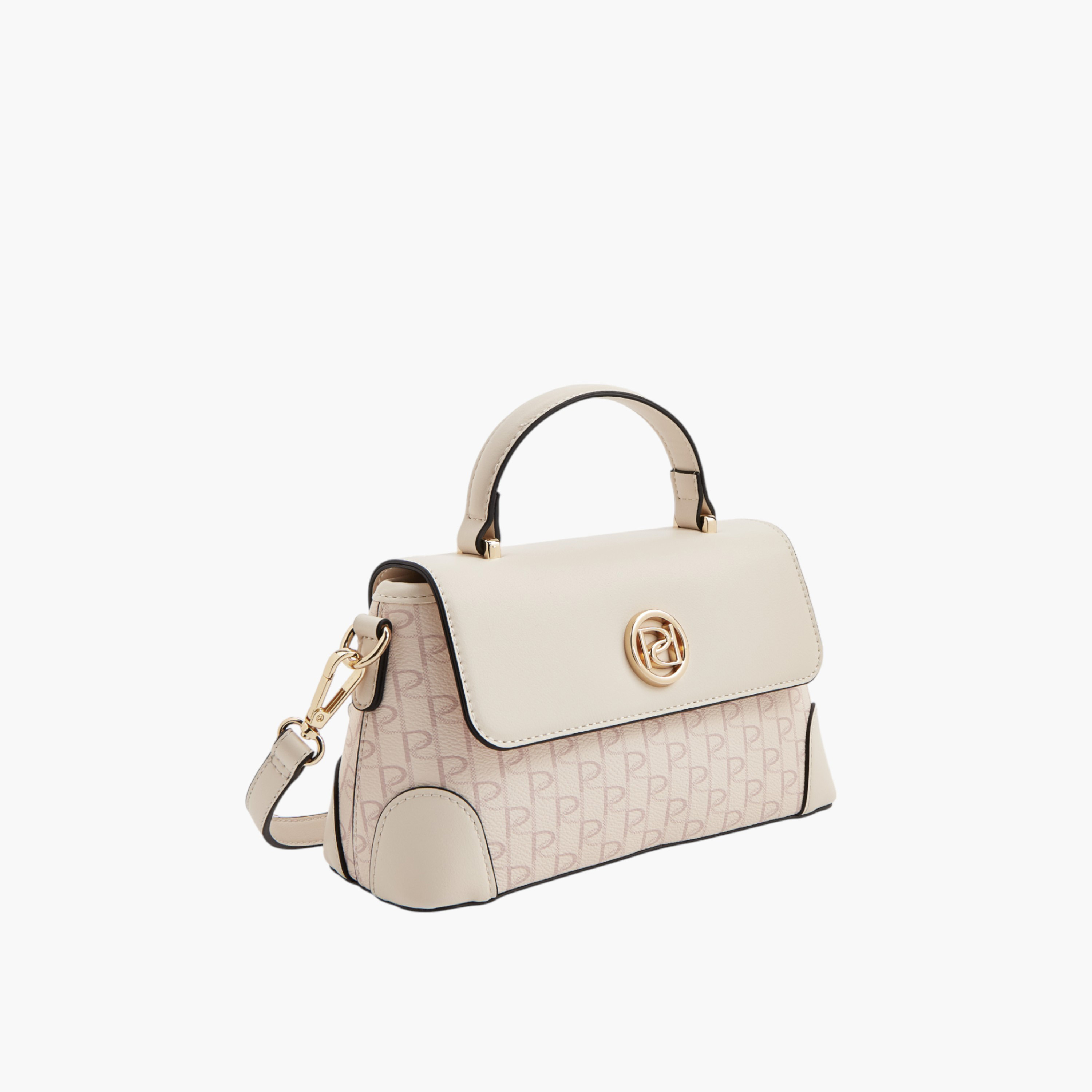 شنطة ساتشل بطبعات مونوغرام بمبقبض حمل وزر إغلاق من بابريكا-women-bagsandwallets-handbags-image-3