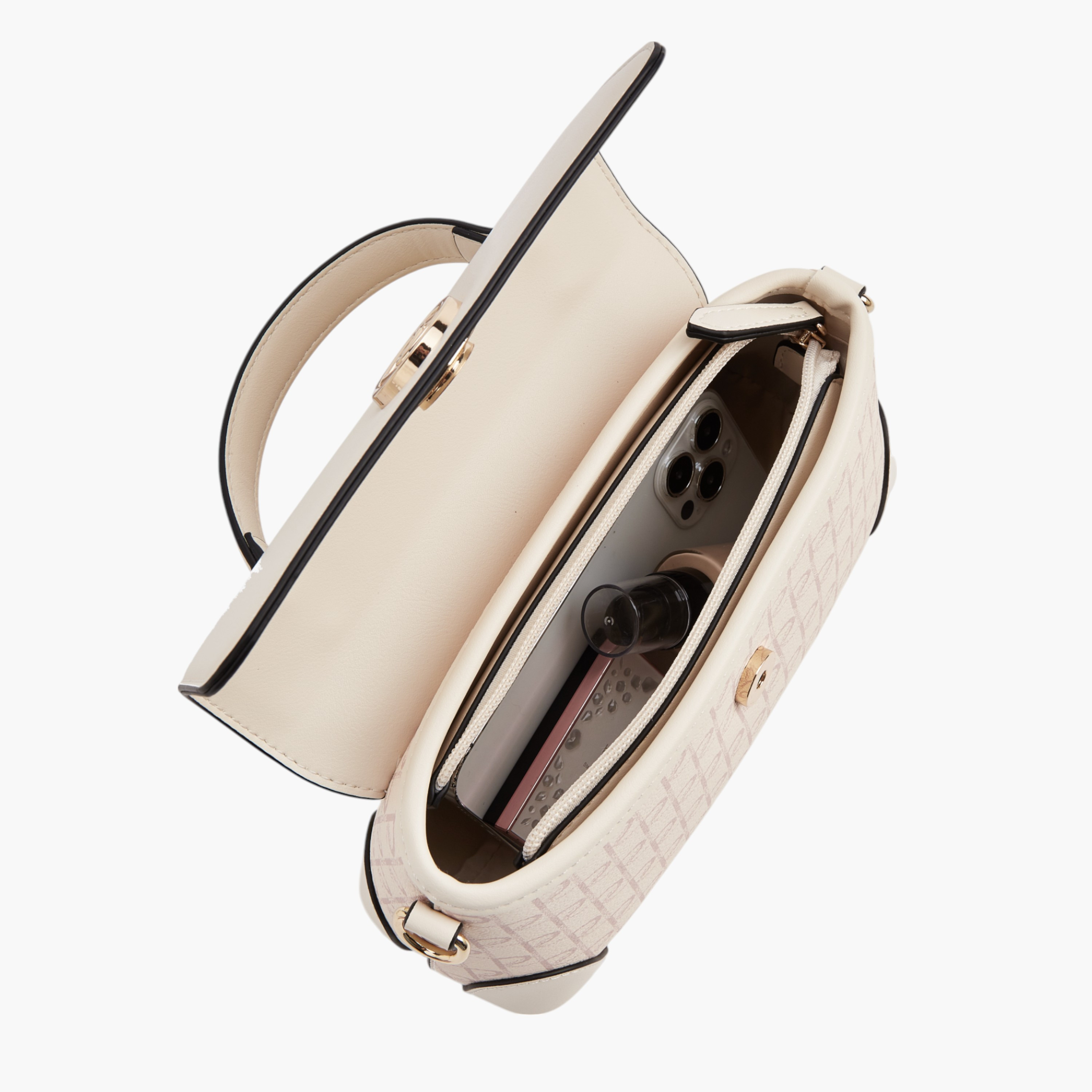 شنطة ساتشل بطبعات مونوغرام بمبقبض حمل وزر إغلاق من بابريكا-women-bagsandwallets-handbags-image-7
