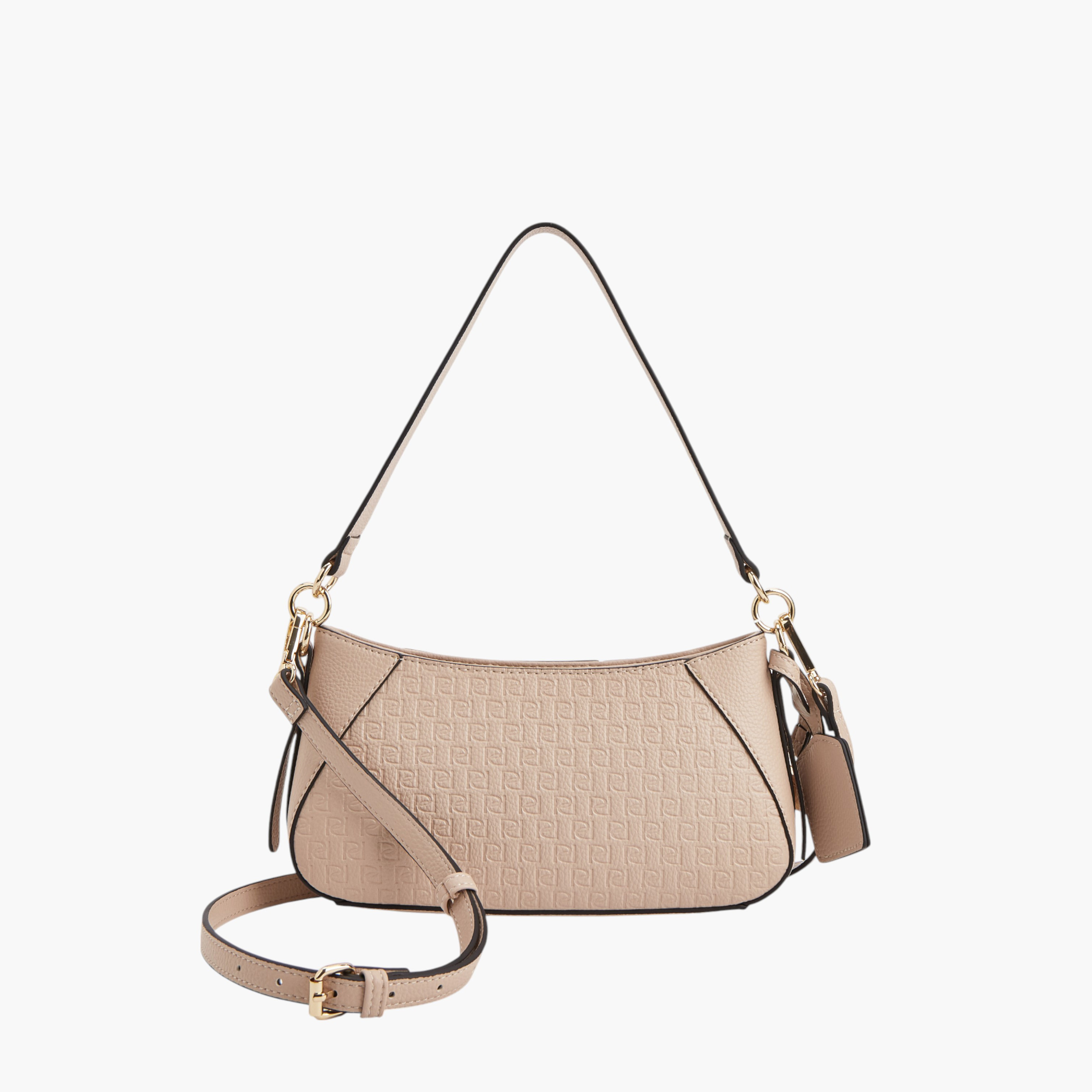 شنطة كتف بحزام قابل للفصل وسحاب إغلاق ونقوش مونوجرام من بابريكا-women-bagsandwallets-handbags-image-2