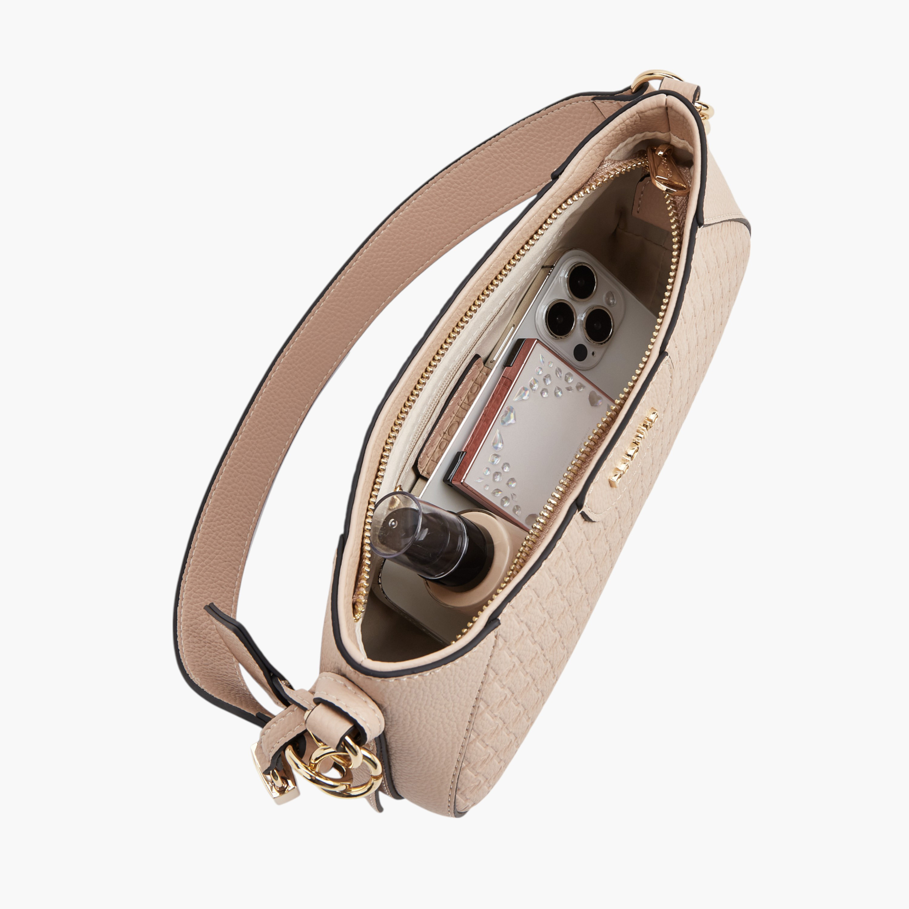 شنطة كتف بحزام قابل للفصل وسحاب إغلاق ونقوش مونوجرام من بابريكا-women-bagsandwallets-handbags-image-7