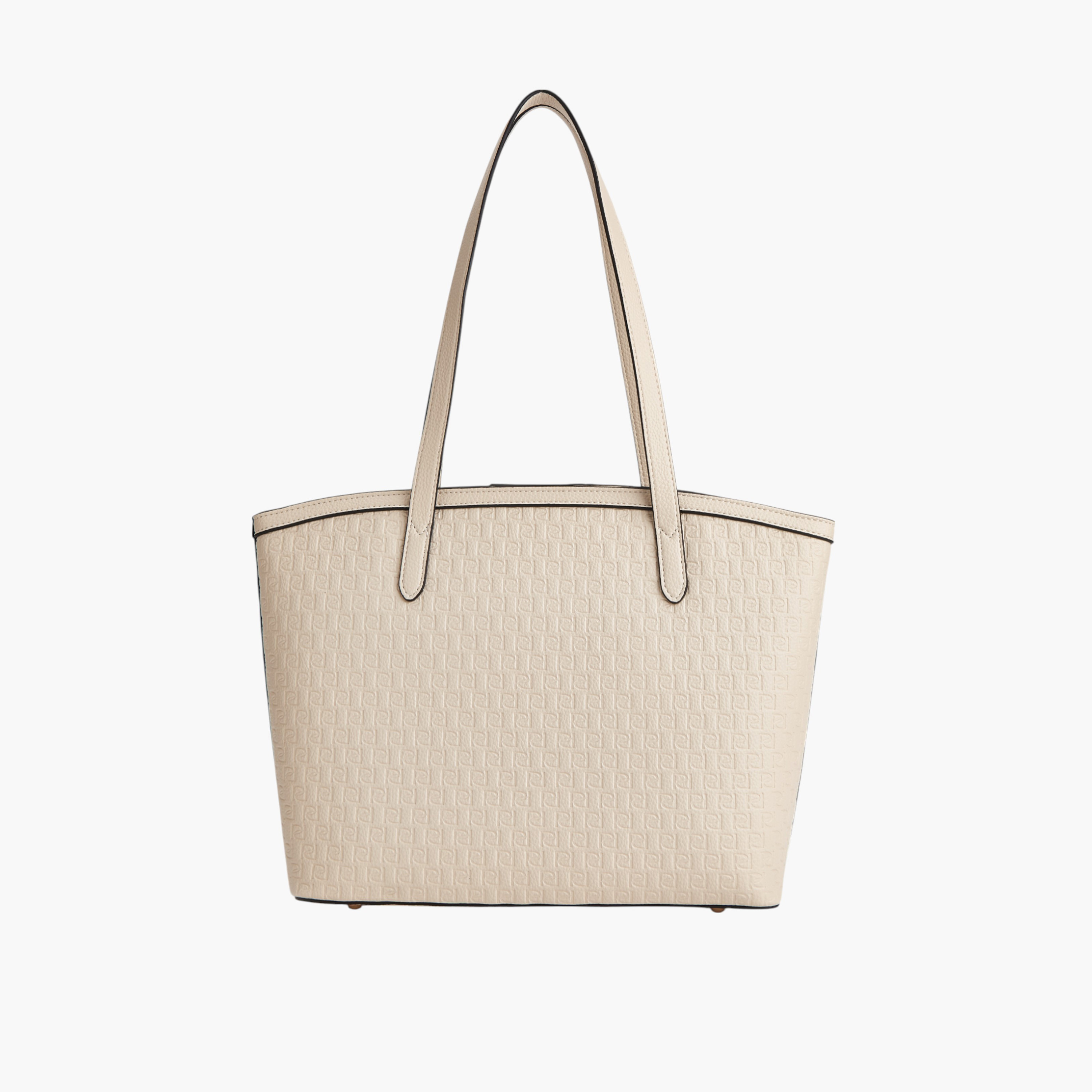 Paprika Monogram Embossed Tote Bag with Zip Closure-women-bagsandwallets-handbags-image-2
