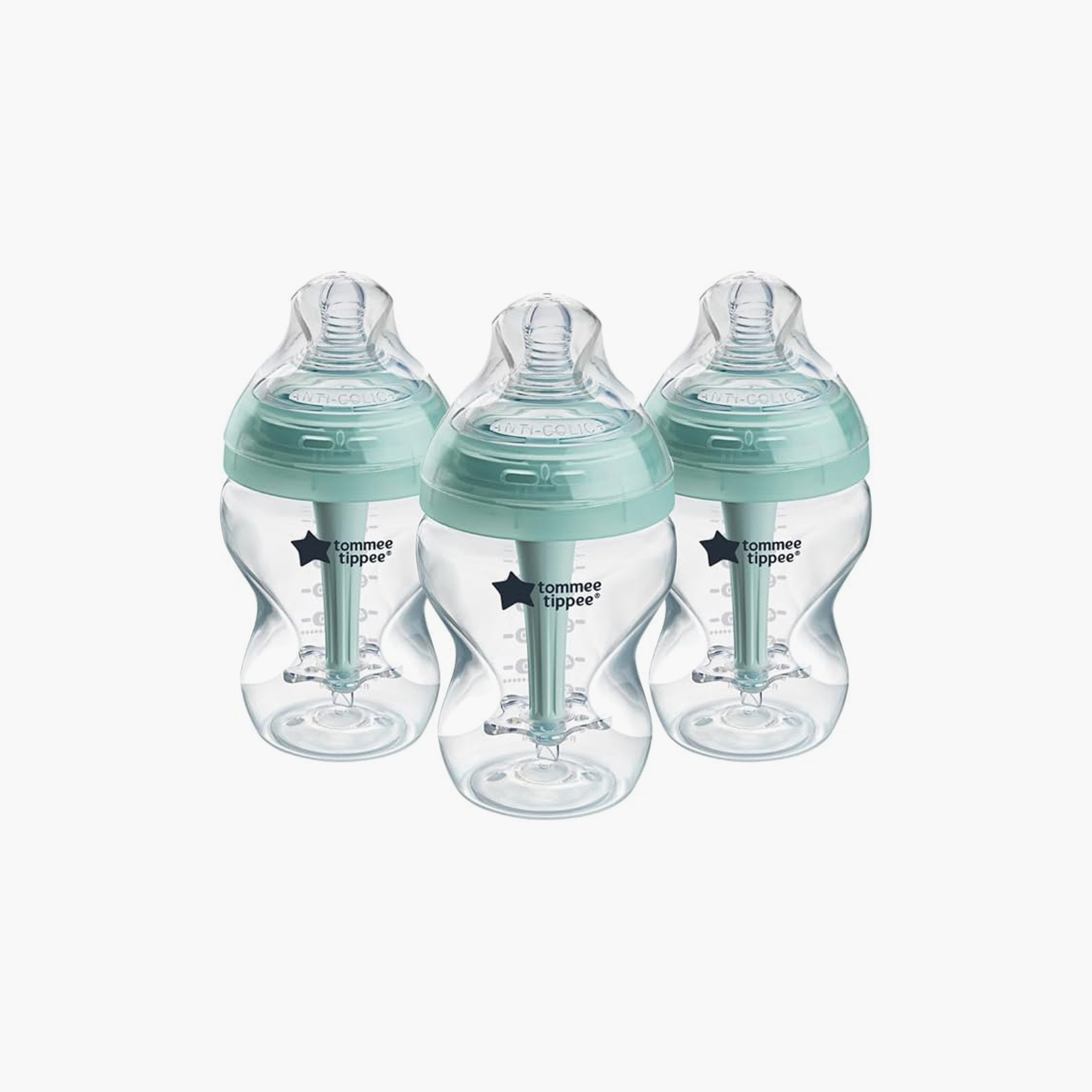Tommee Tippee 3-Piece Slow Flow Advanced Anti-Colic Baby Bottle - 260ml-baby-feeding-feedingbottles-bottlesandteats-image-1