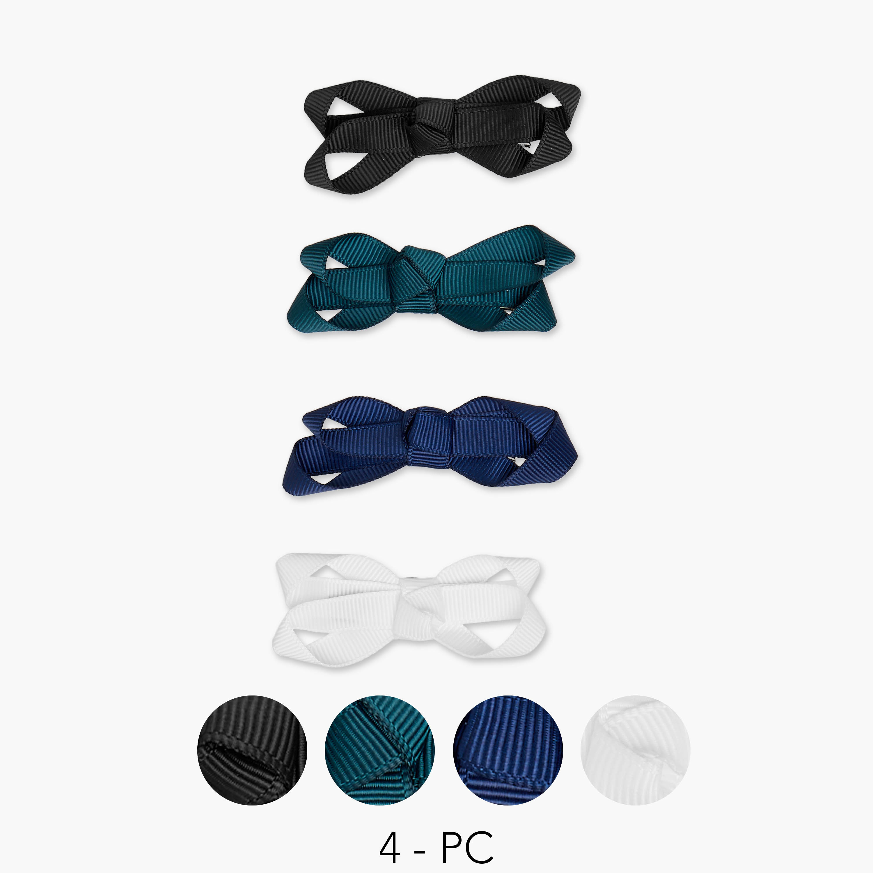 Grosgrain Ribbon Bow Hair Clip - Set of 4-women-hairaccessories-clips-image-1