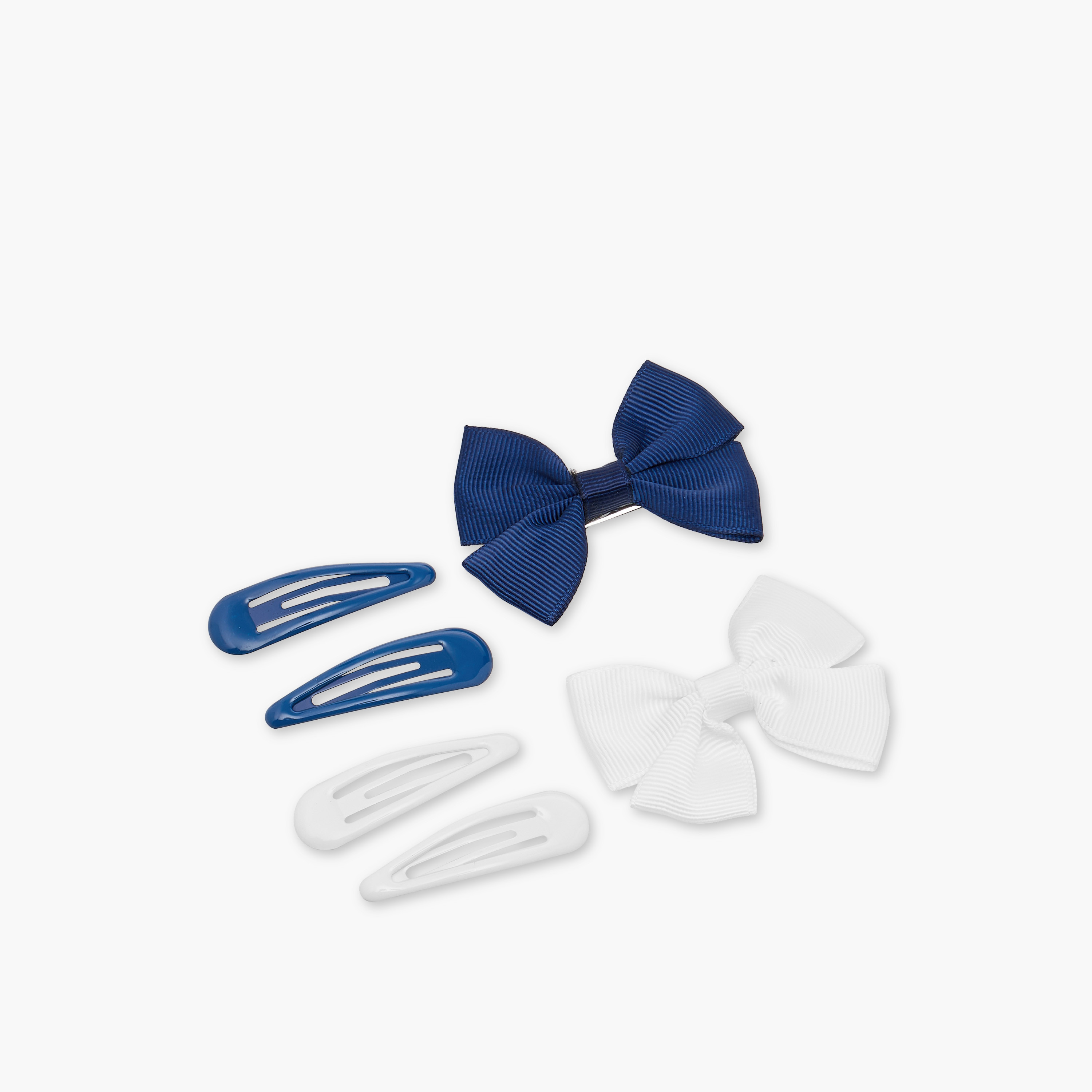 طقم مشابك شعر سادة - 6 قطع-women-hairaccessories-clips-image-2