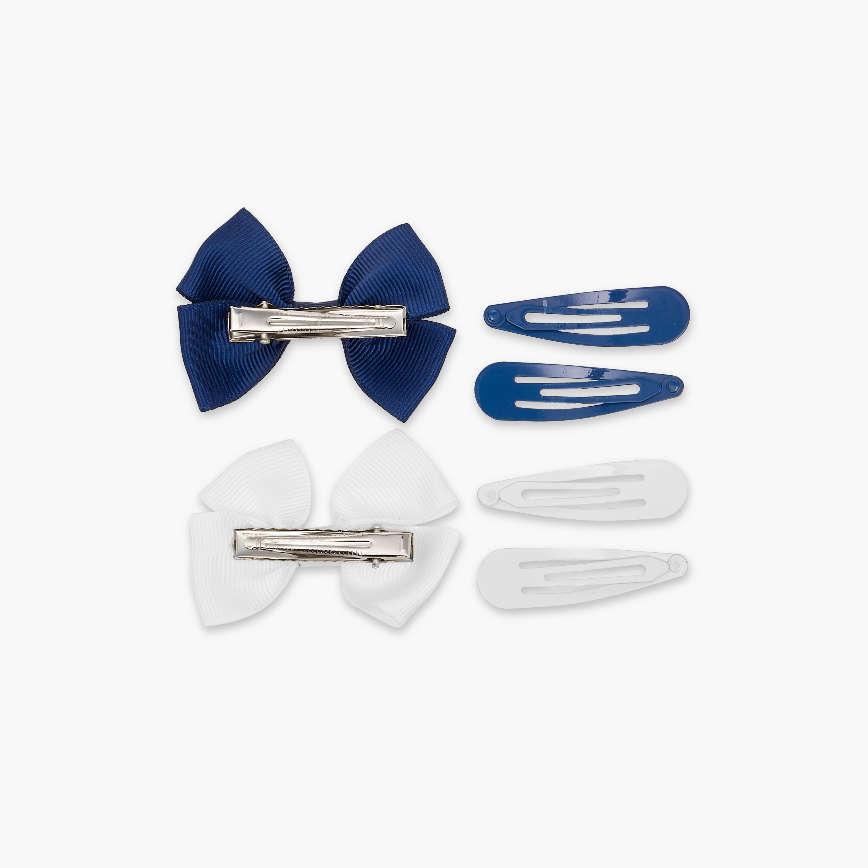 طقم مشابك شعر سادة - 6 قطع-women-hairaccessories-clips-image-3
