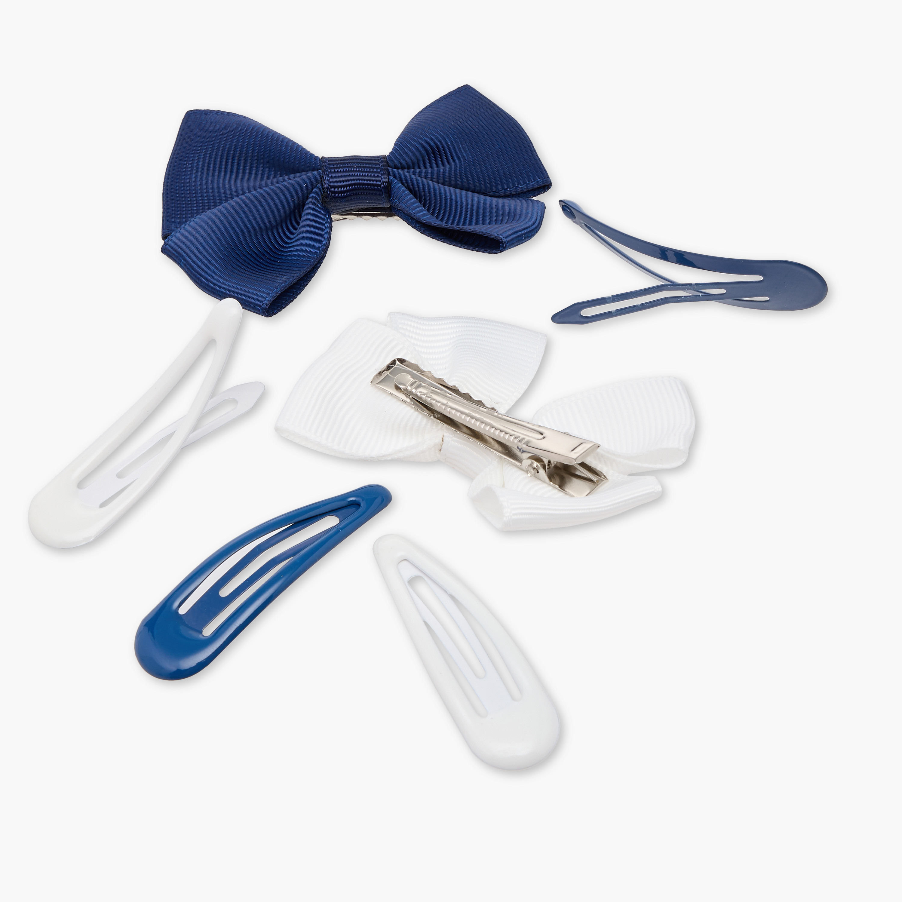 طقم مشابك شعر سادة - 6 قطع-women-hairaccessories-clips-image-4