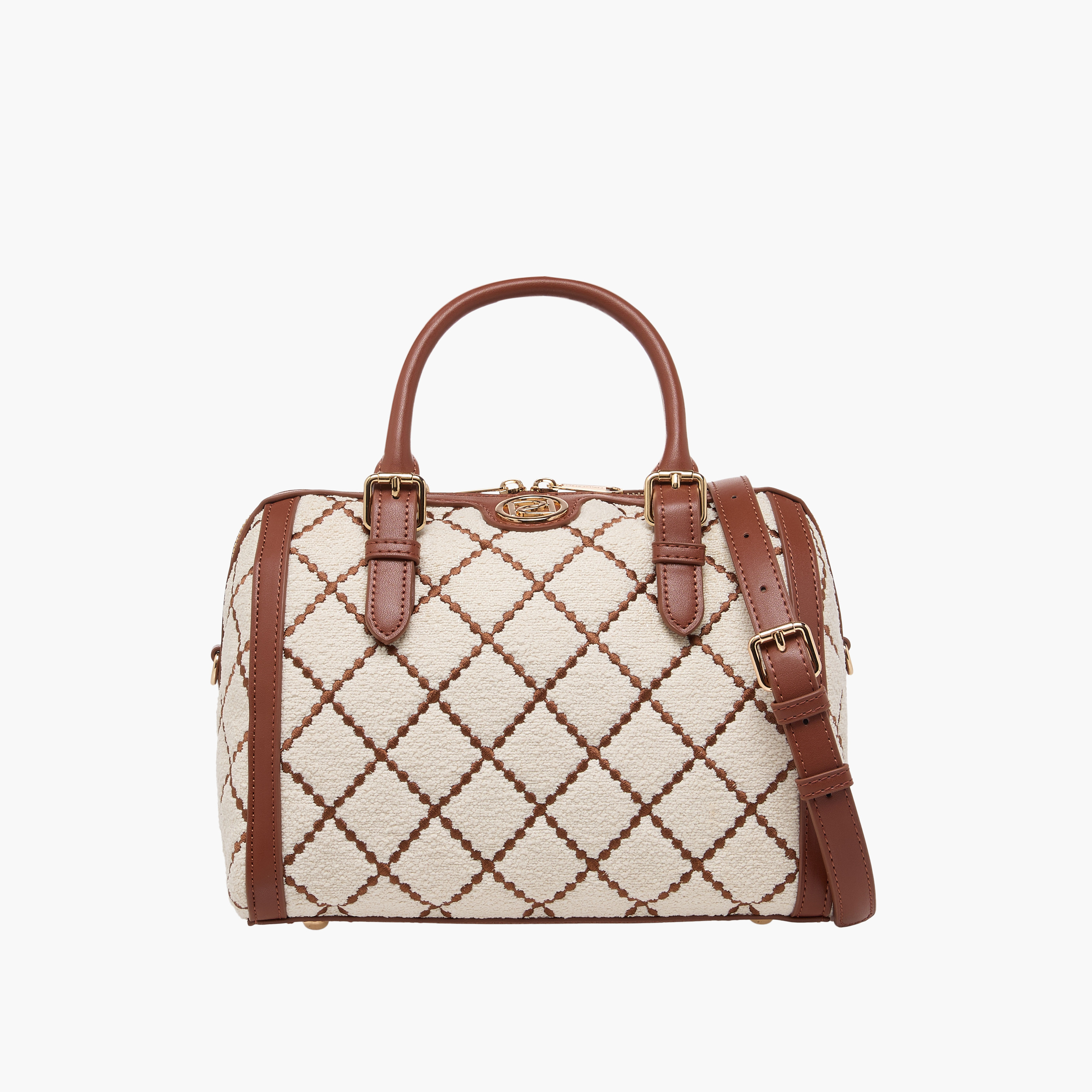 Paprika Quilted Tote Bag with Zip Closure-women-bagsandwallets-handbags-image-1