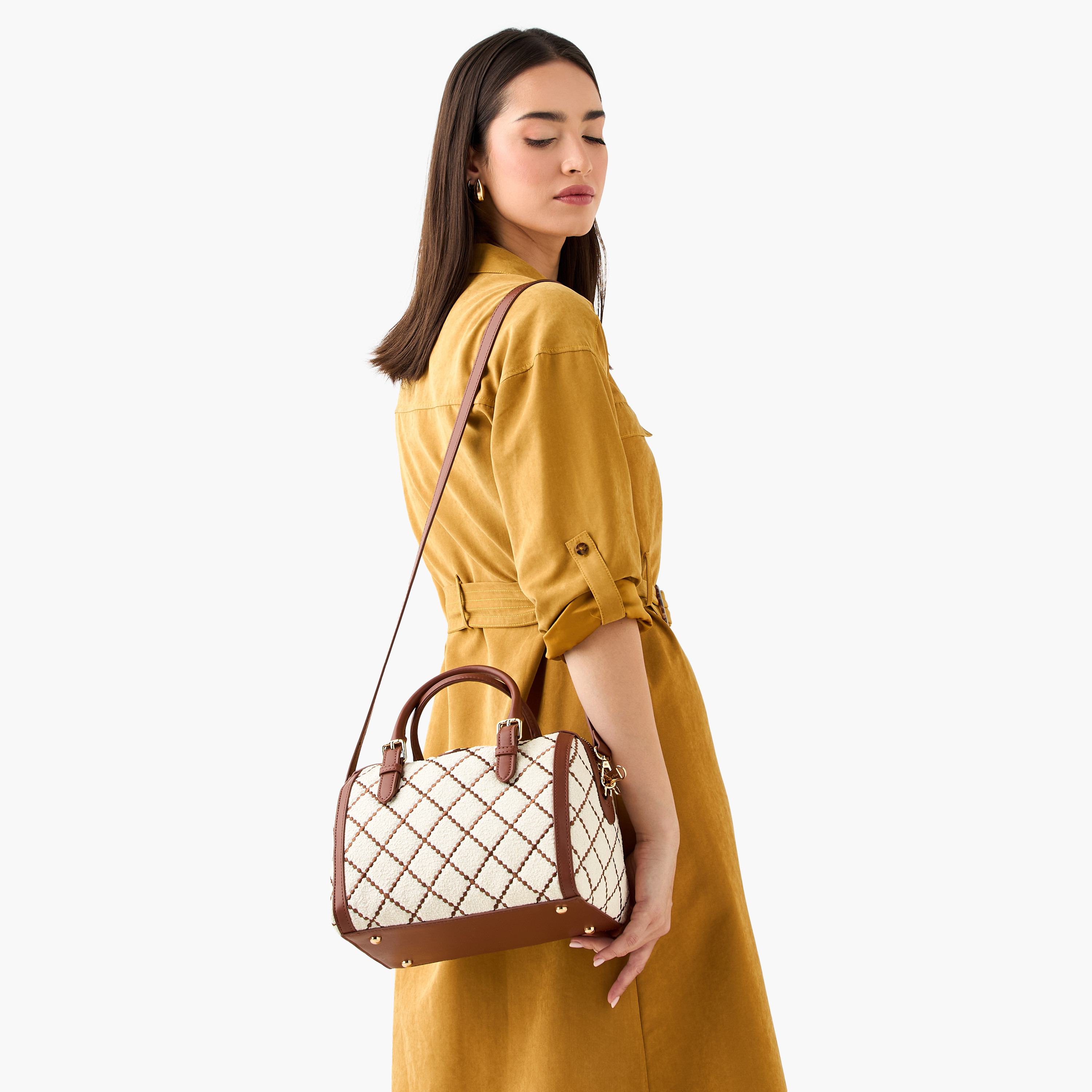 Paprika Quilted Tote Bag with Zip Closure-women-bagsandwallets-handbags-image-2