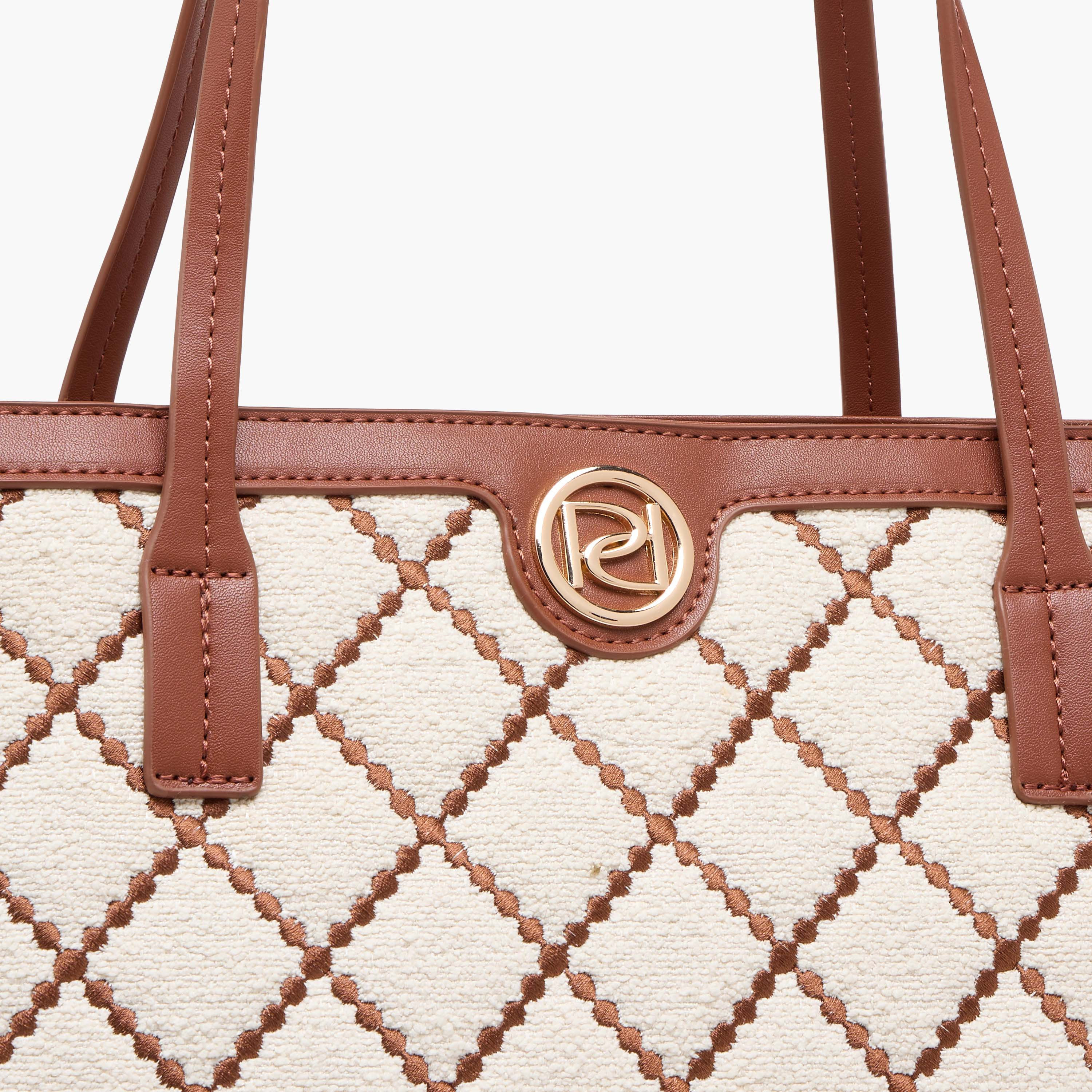 Paprika Embroidered Tote Bag with Detachable Strap and Zip Closure-women-bagsandwallets-handbags-image-5