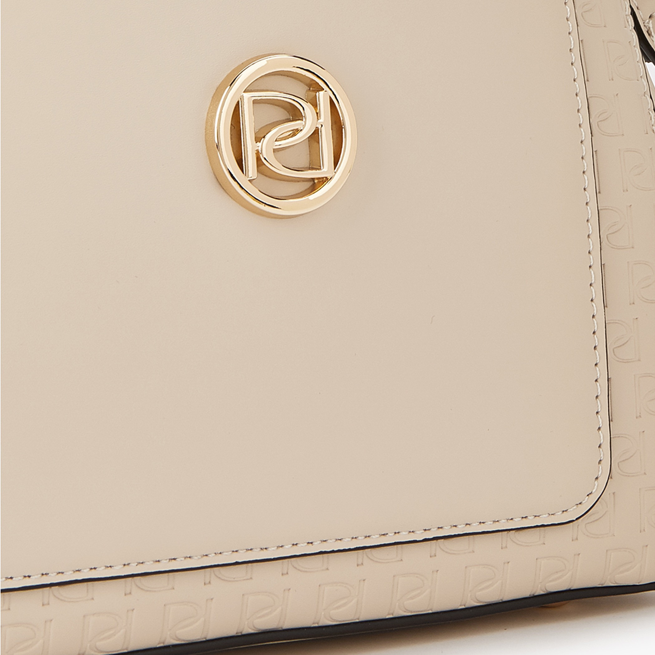 Paprika Monogram Embossed Crossbody Bag with Zip Closure-women-bagsandwallets-handbags-image-5