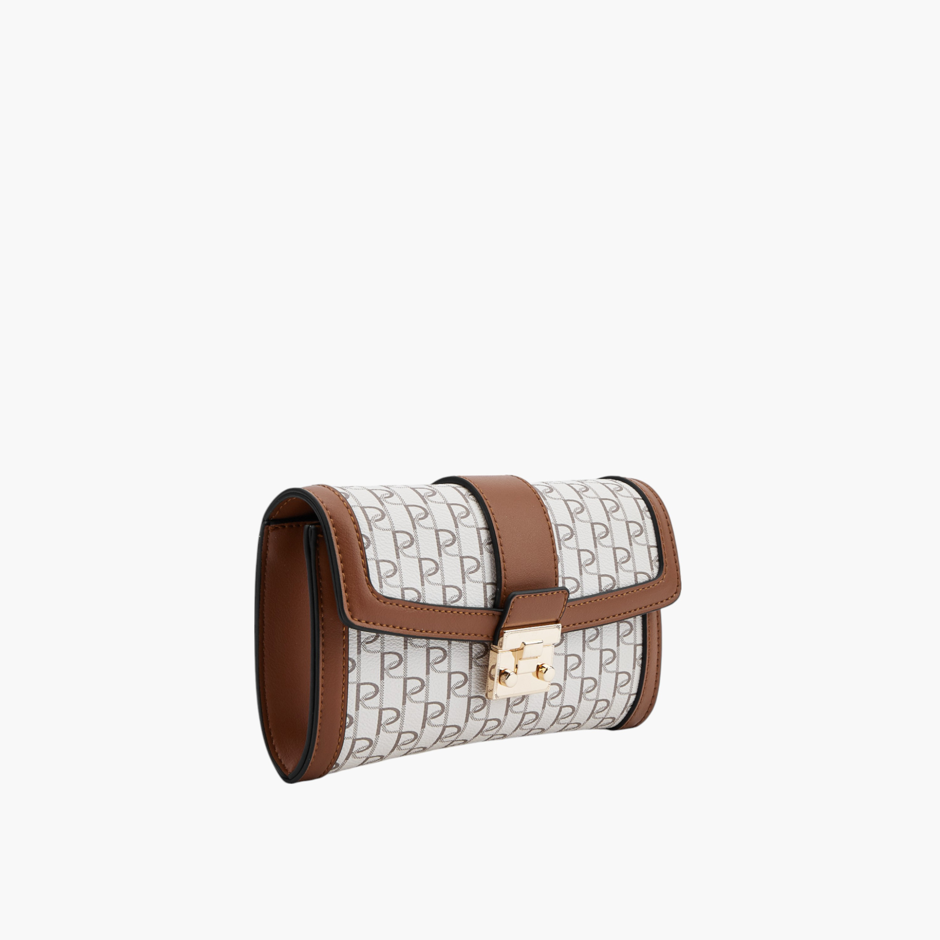 شنطة كروس بودي بطبعات مونوجرام وزر وسلسلة من بابريكا-women-bagsandwallets-handbags-image-2