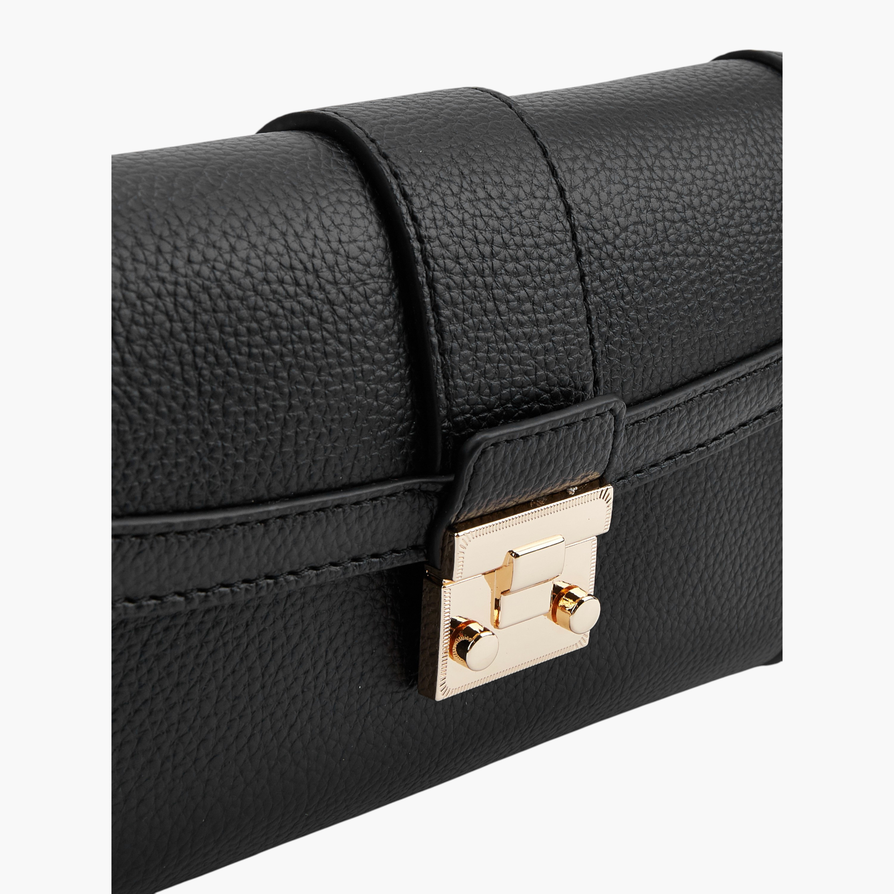 شنطة كروس بودي بارزة الملمس بحزام سلسلة وقفل مغناطيسي من بابريكا-women-bagsandwallets-handbags-image-7