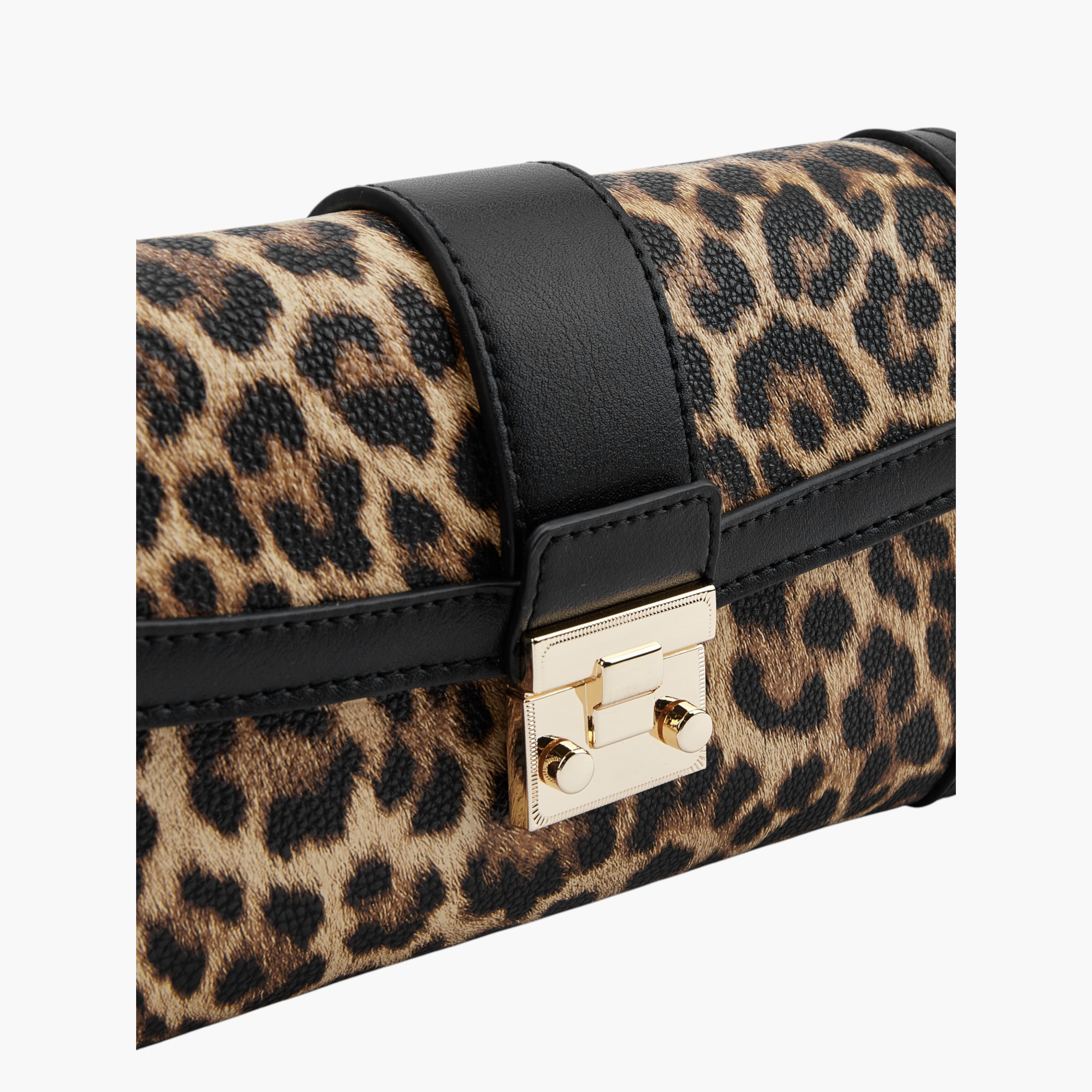 Paprika Animal Print Crossbody Bag with Chain Strap and Magnetic Button Closure-women-bagsandwallets-handbags-image-7