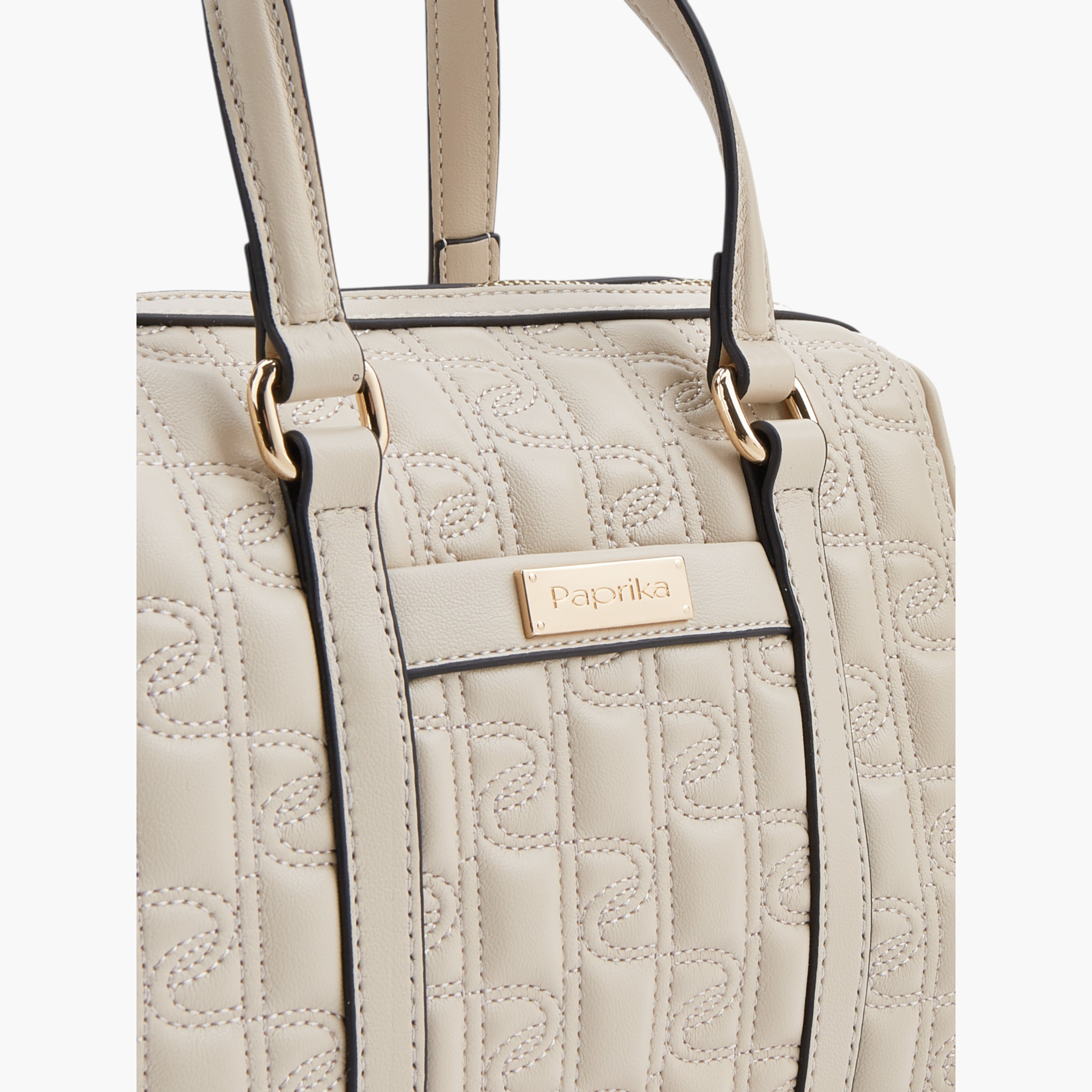 شنطة توتي بدرزات مونوجرام وحزام قابل للفصل وسحاب إغلاق من بابريكا-women-bagsandwallets-handbags-image-7
