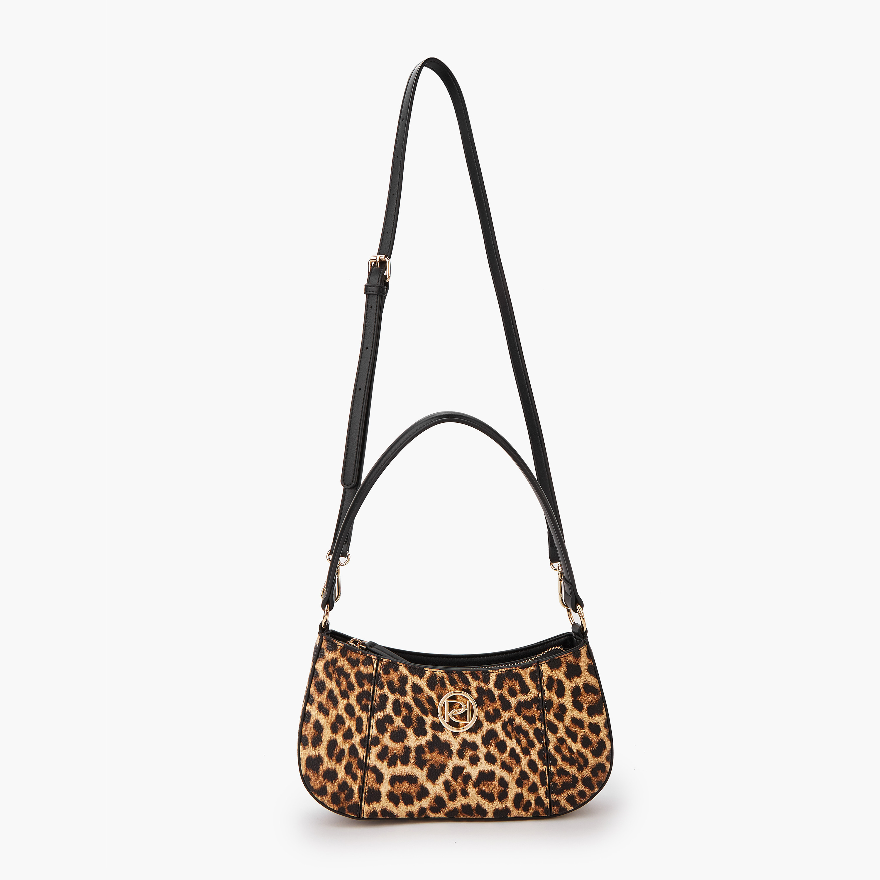 Paprika Solid Shoulder Bag with Detachable Strap and Zip Closure-women-bagsandwallets-handbags-image-5