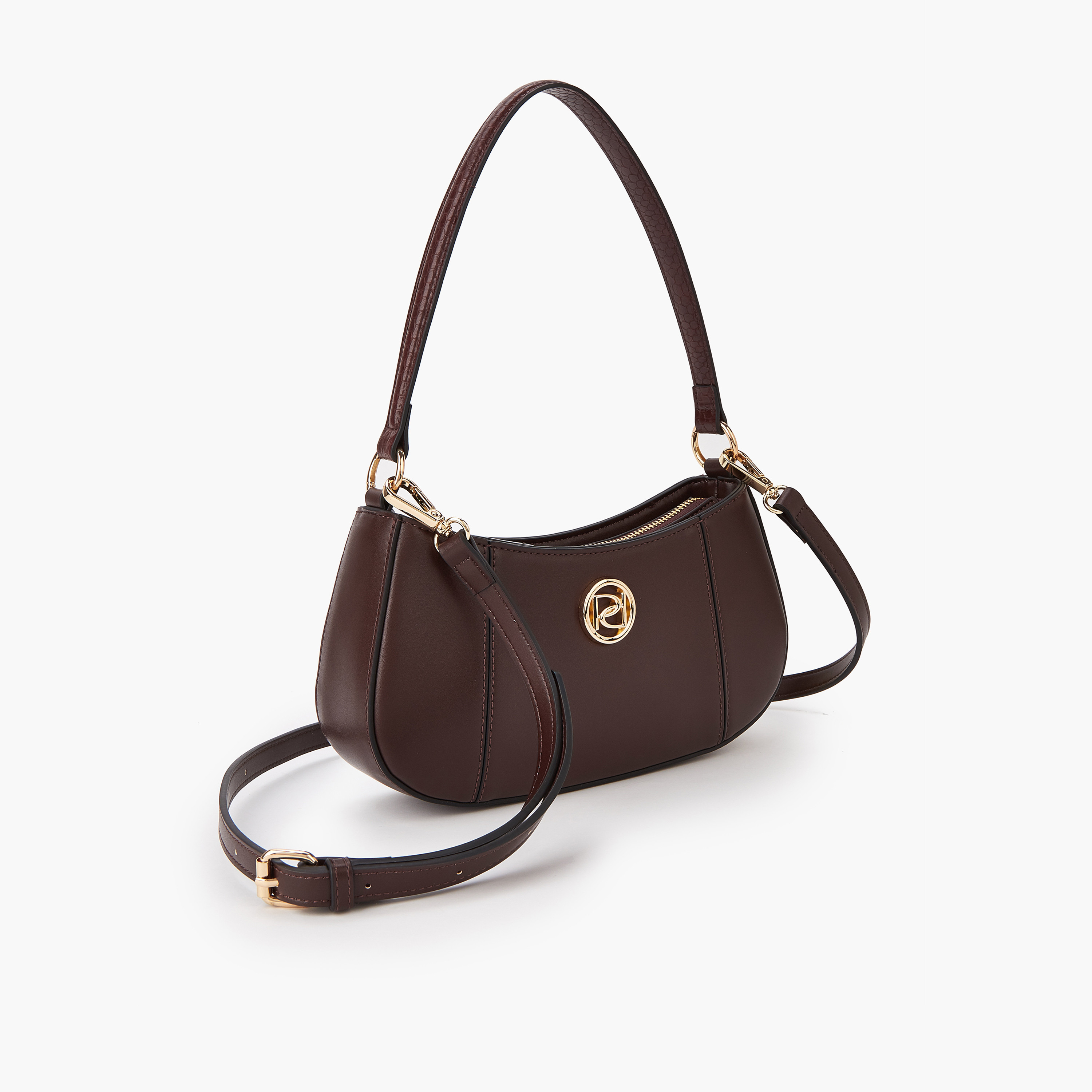 شنطة كتف سادة بسحاب إغلاق وحزام قابل للفصل من بابريكا-women-bagsandwallets-handbags-image-2