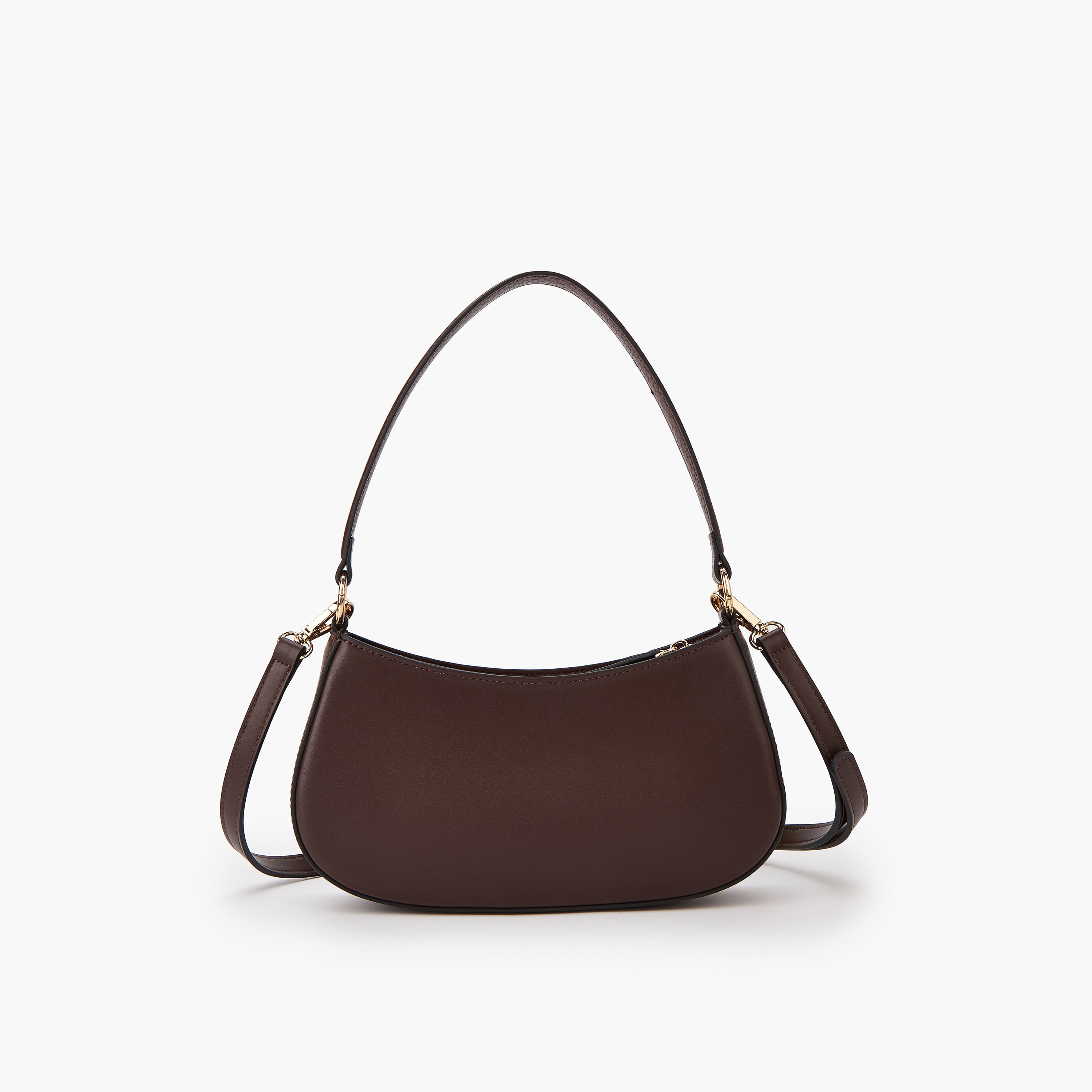 شنطة كتف سادة بسحاب إغلاق وحزام قابل للفصل من بابريكا-women-bagsandwallets-handbags-image-4