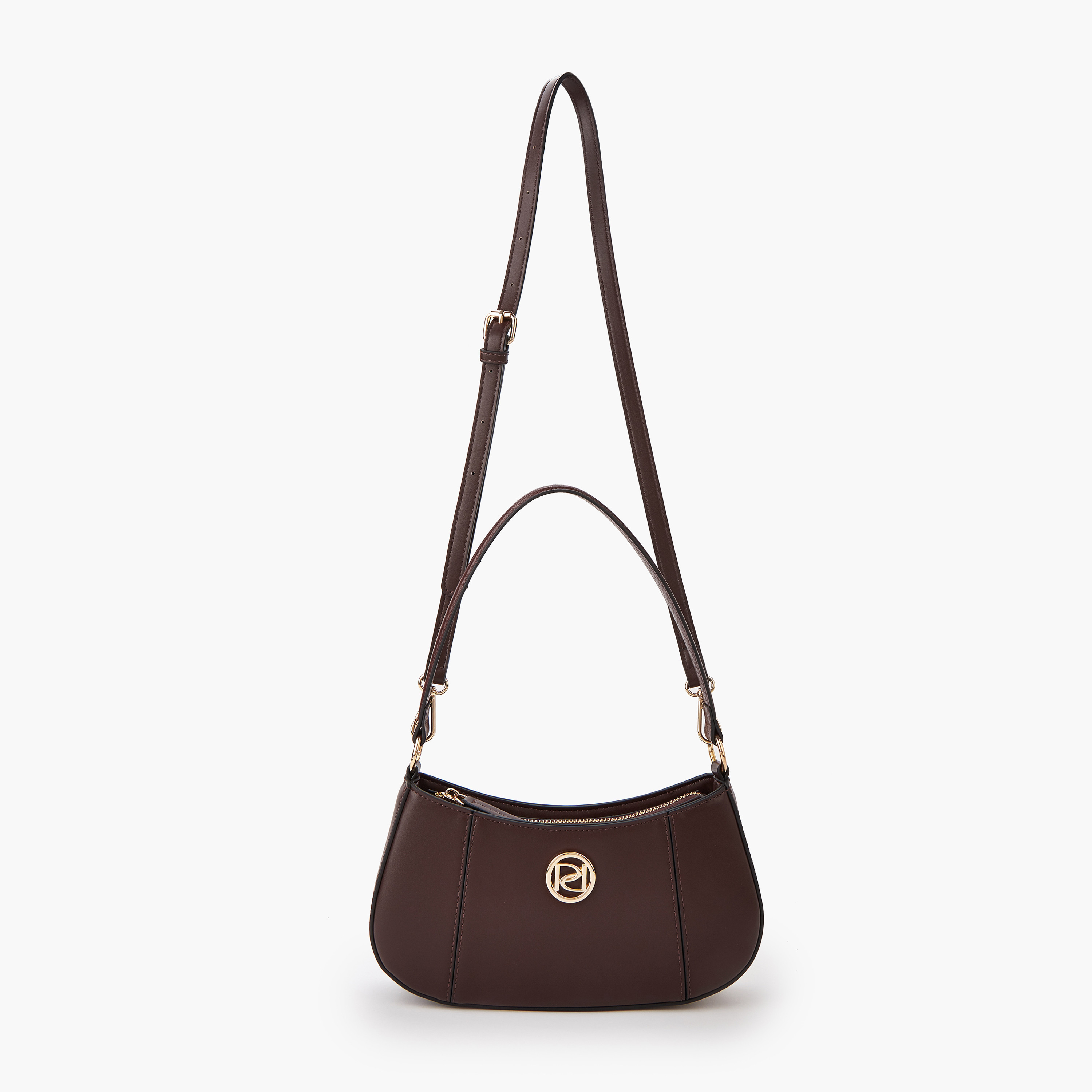 شنطة كتف سادة بسحاب إغلاق وحزام قابل للفصل من بابريكا-women-bagsandwallets-handbags-image-5