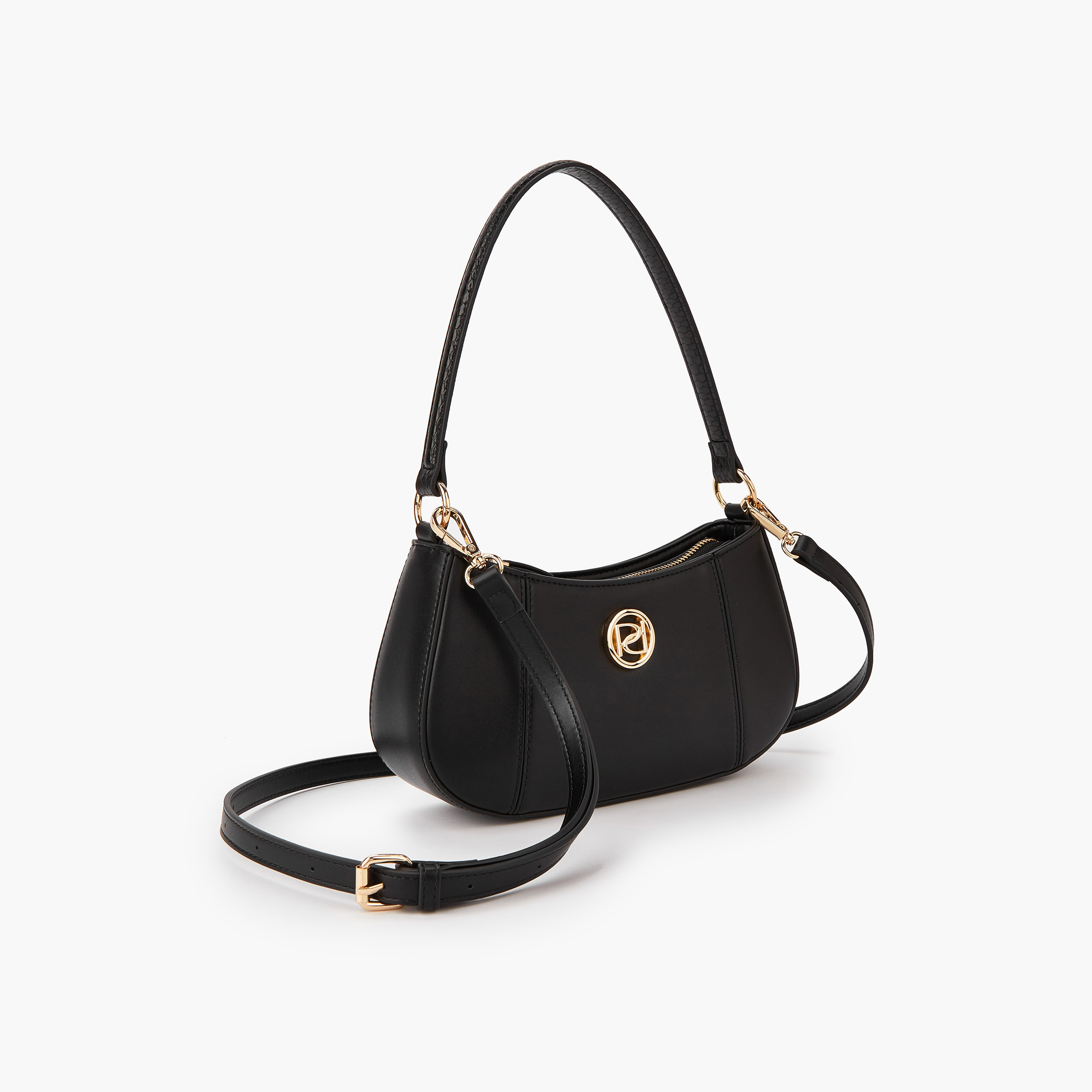Paprika Solid Shoulder Bag with Detachable Strap and Zip Closure-women-bagsandwallets-handbags-image-3