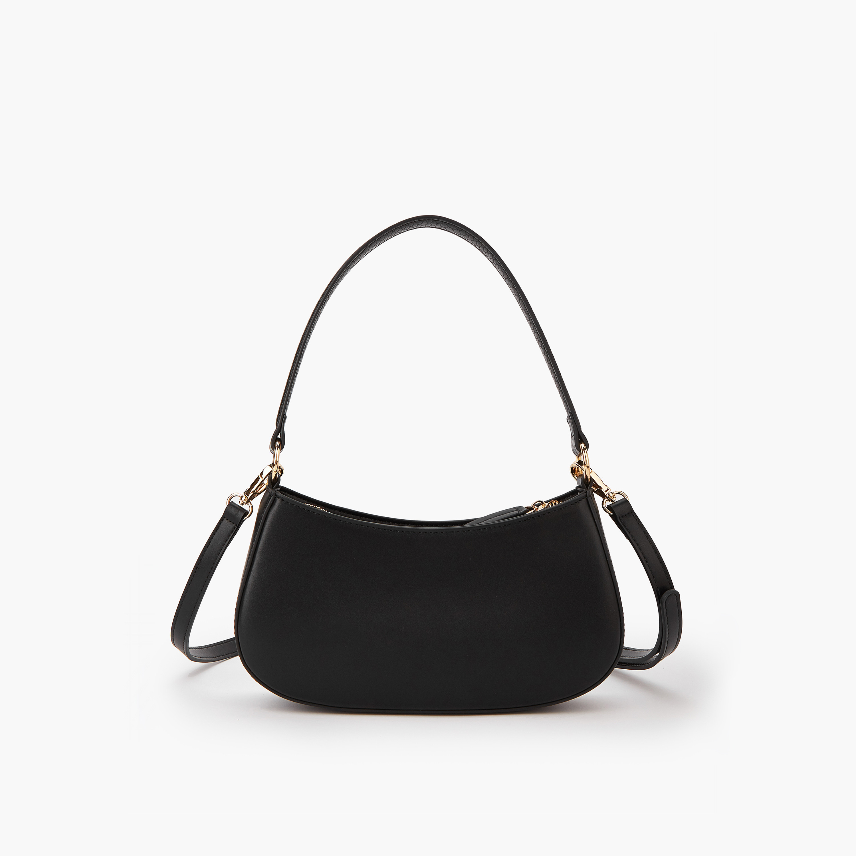 Paprika Solid Shoulder Bag with Detachable Strap and Zip Closure-women-bagsandwallets-handbags-image-5