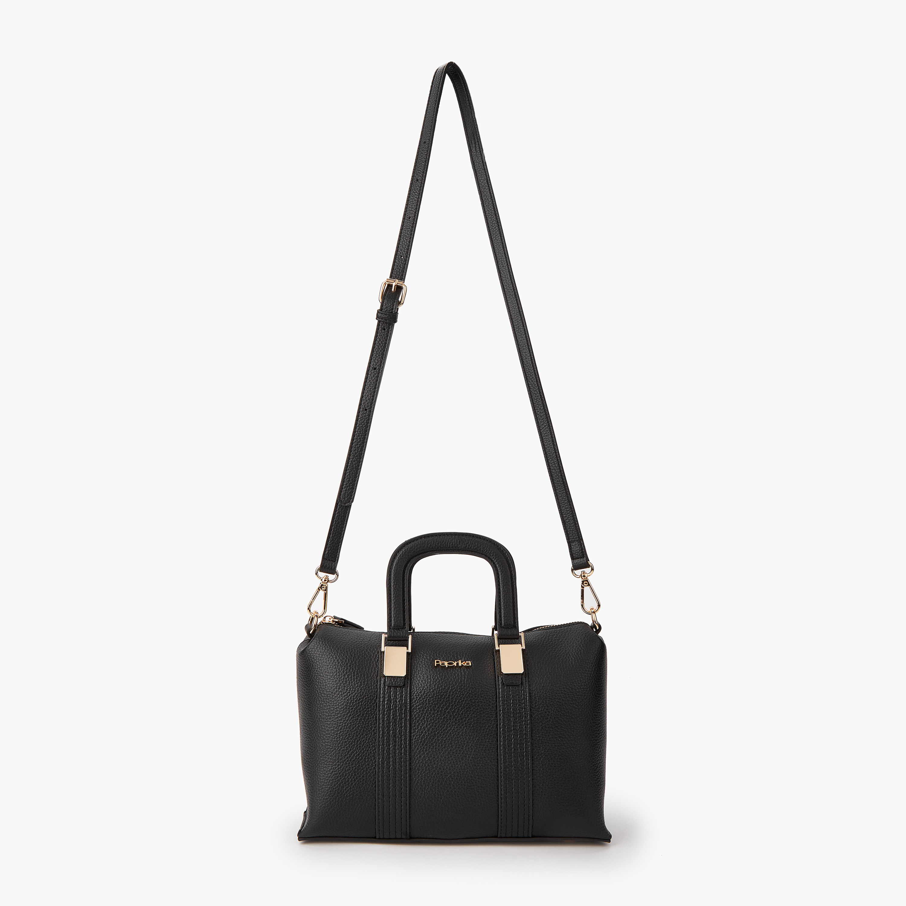 Paprika Textured Tote Bag with Detachable Strap and Zip Closure-women-bagsandwallets-handbags-image-6