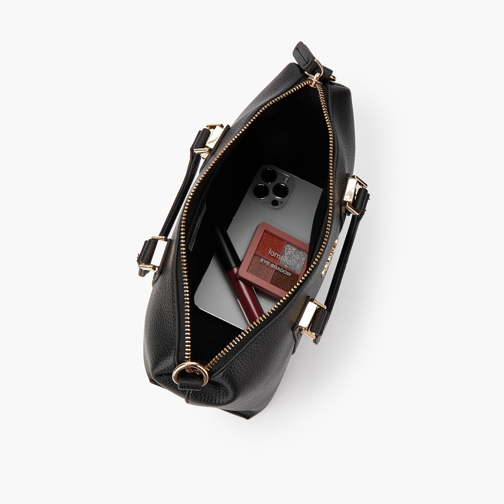 Paprika Textured Tote Bag with Detachable Strap and Zip Closure-women-bagsandwallets-handbags-image-7