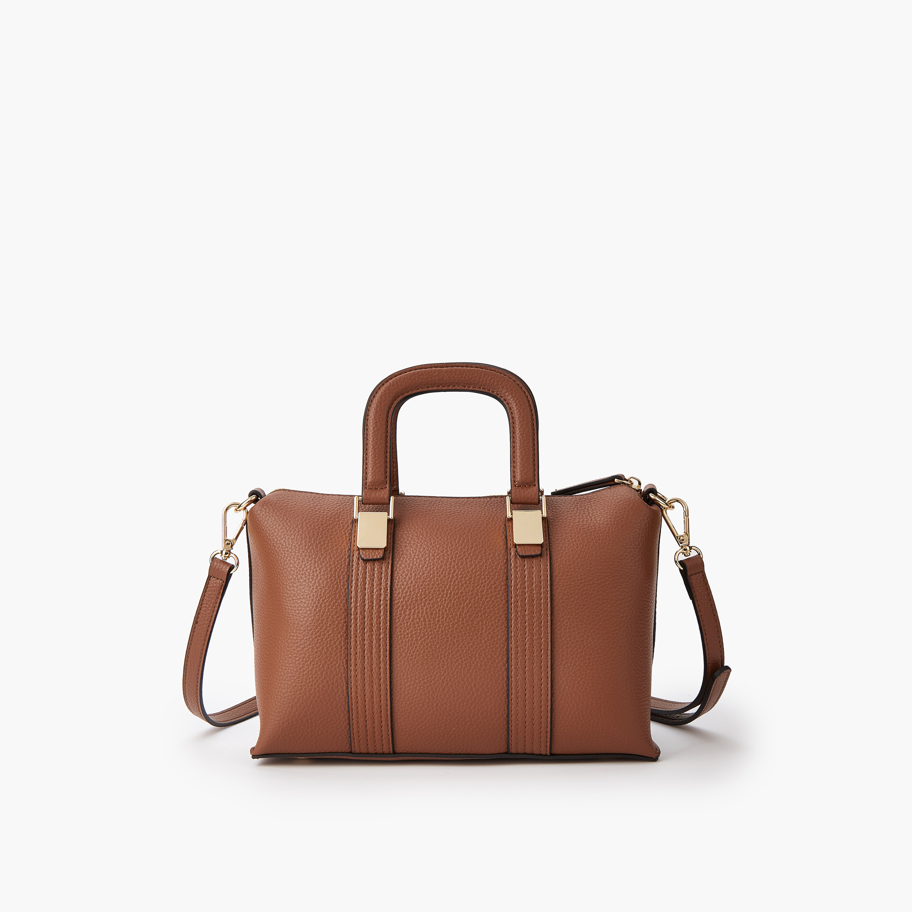 Paprika Textured Tote Bag with Detachable Strap and Zip Closure-women-bagsandwallets-handbags-image-4
