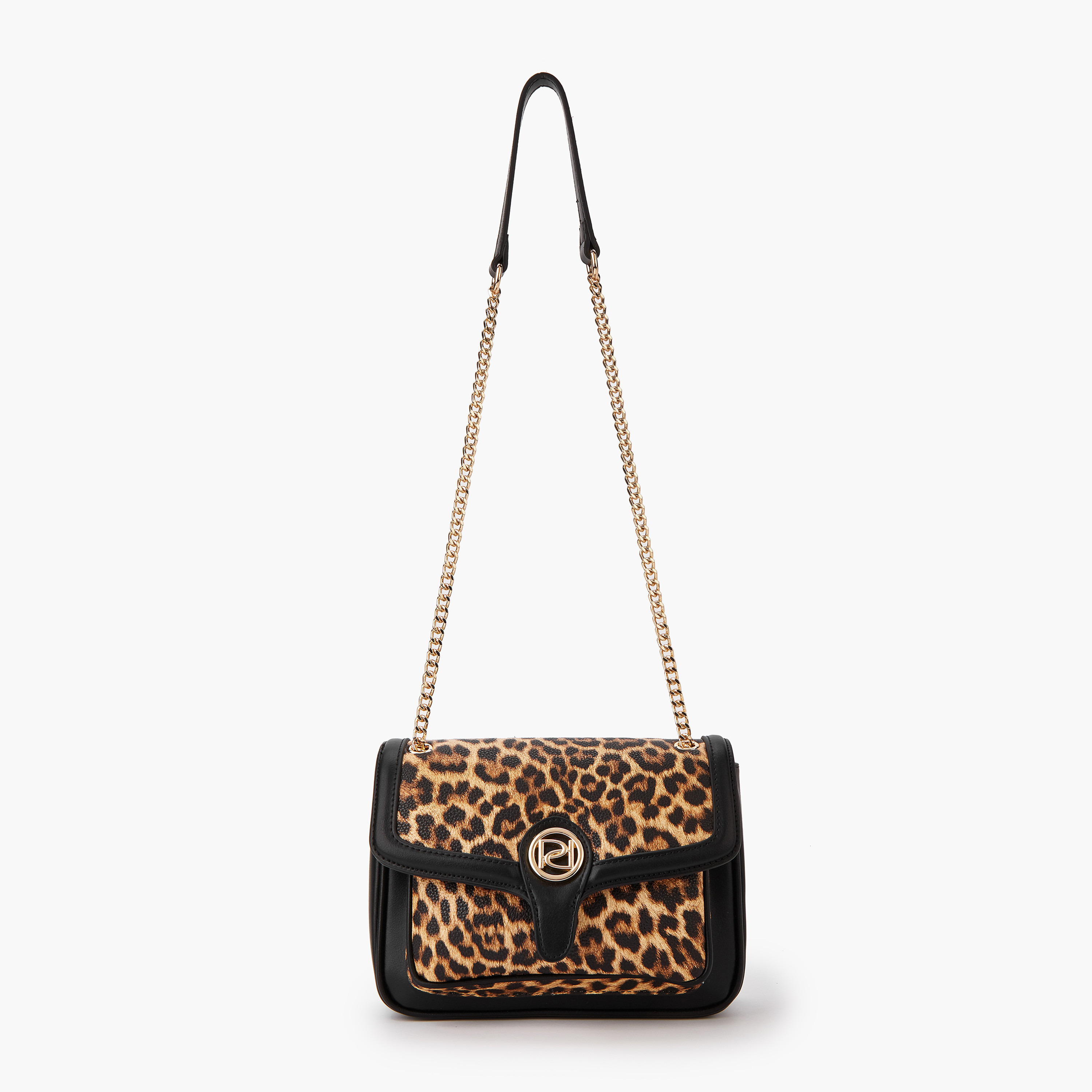 Paprika Animal Print Crossbody Bag with Chain Strap and Flap Closure-women-bagsandwallets-handbags-image-6