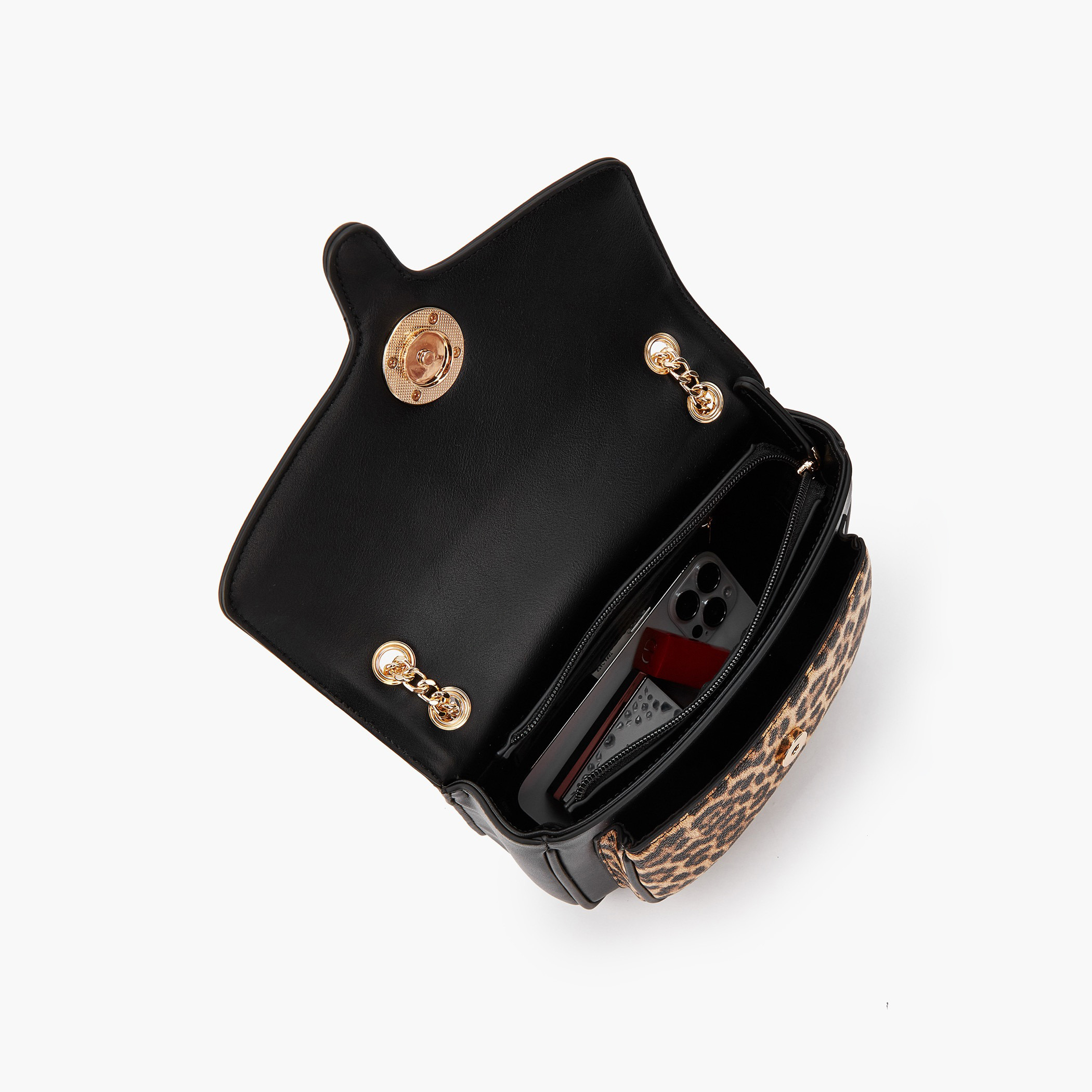 Paprika Animal Print Crossbody Bag with Chain Strap and Flap Closure-women-bagsandwallets-handbags-image-7