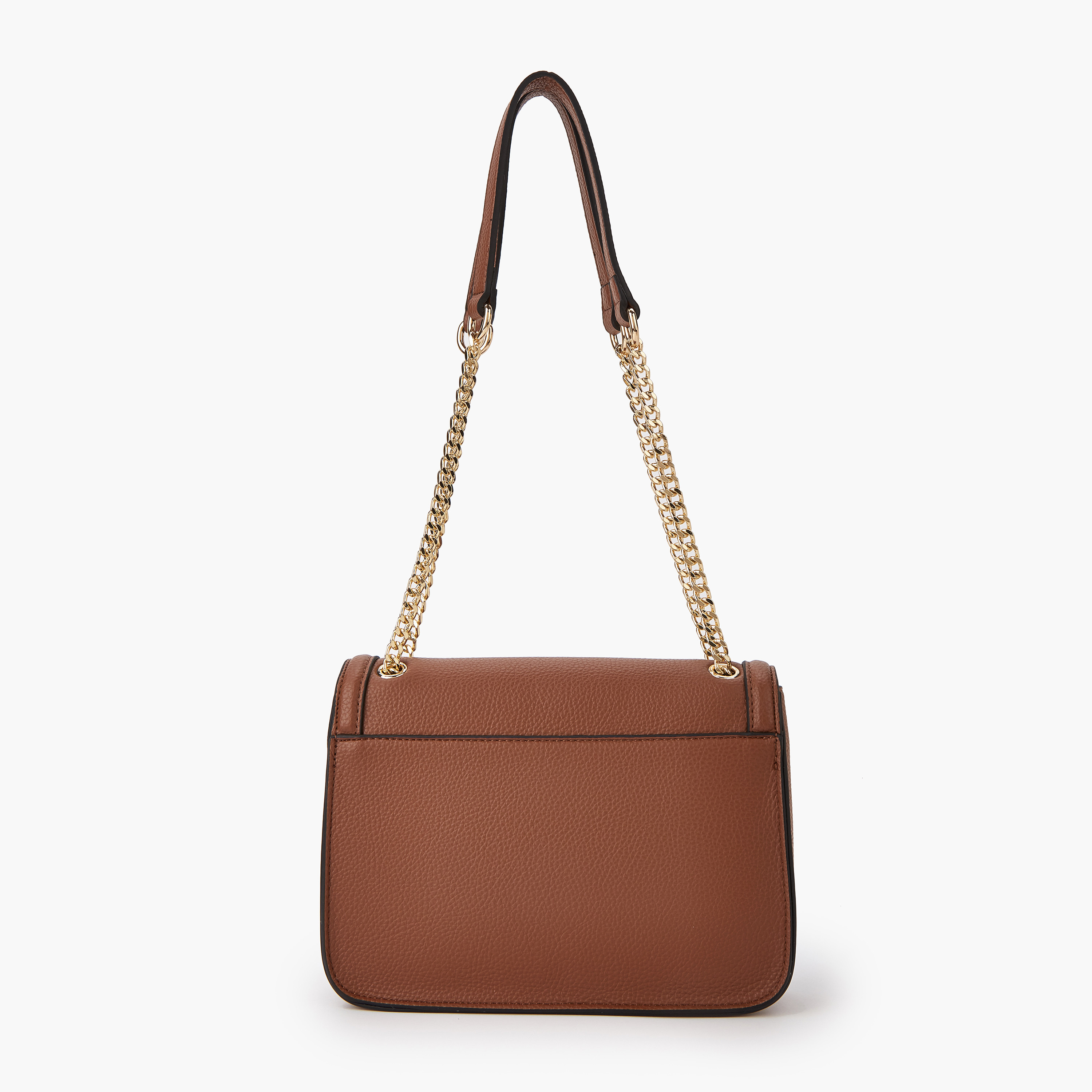 Paprika Solid Crossbody Bag with Chain Strap and Flap Closure-women-bagsandwallets-handbags-image-2