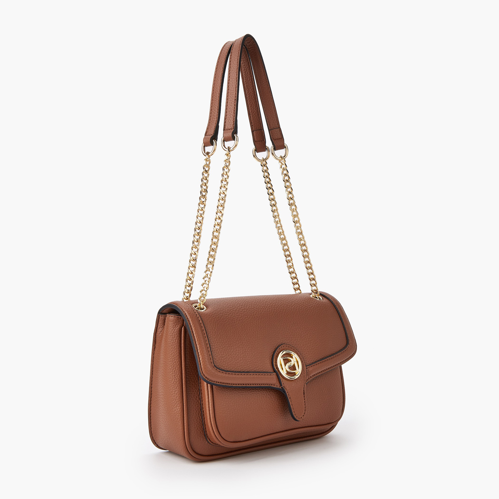 Paprika Solid Crossbody Bag with Chain Strap and Flap Closure-women-bagsandwallets-handbags-image-3