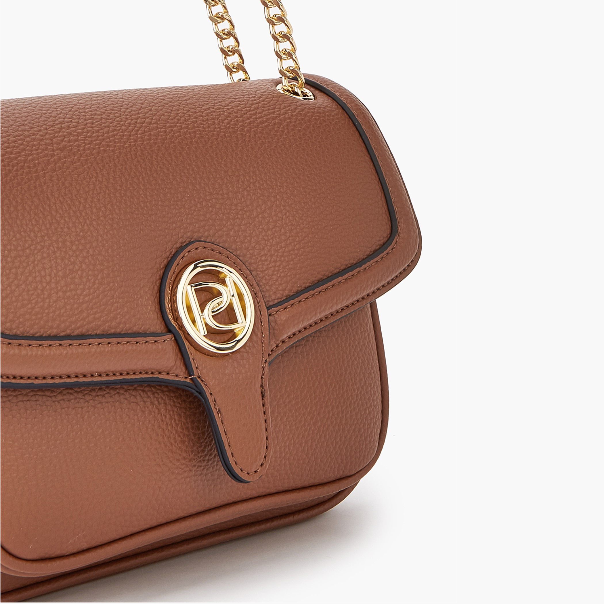 Paprika Solid Crossbody Bag with Chain Strap and Flap Closure-women-bagsandwallets-handbags-image-4