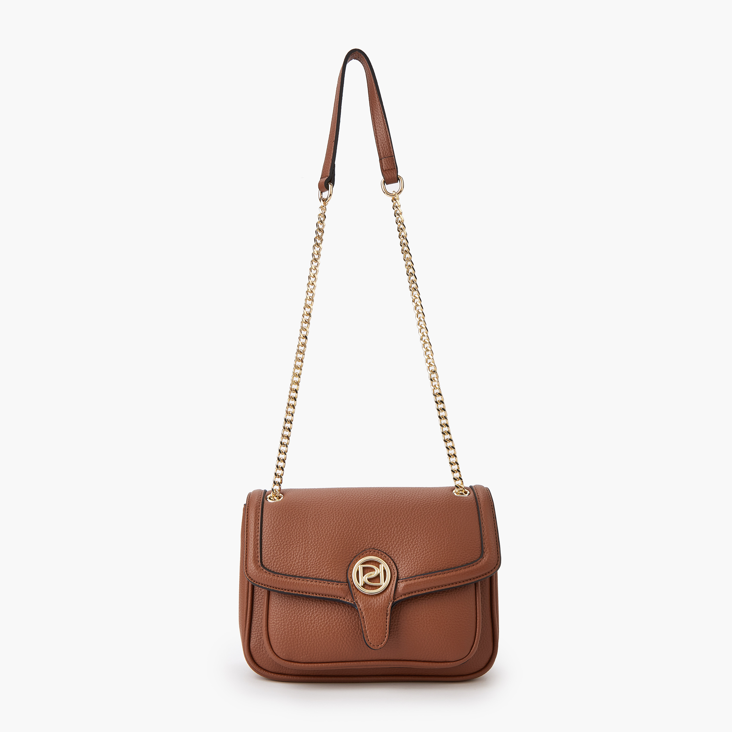 Paprika Solid Crossbody Bag with Chain Strap and Flap Closure-women-bagsandwallets-handbags-image-6