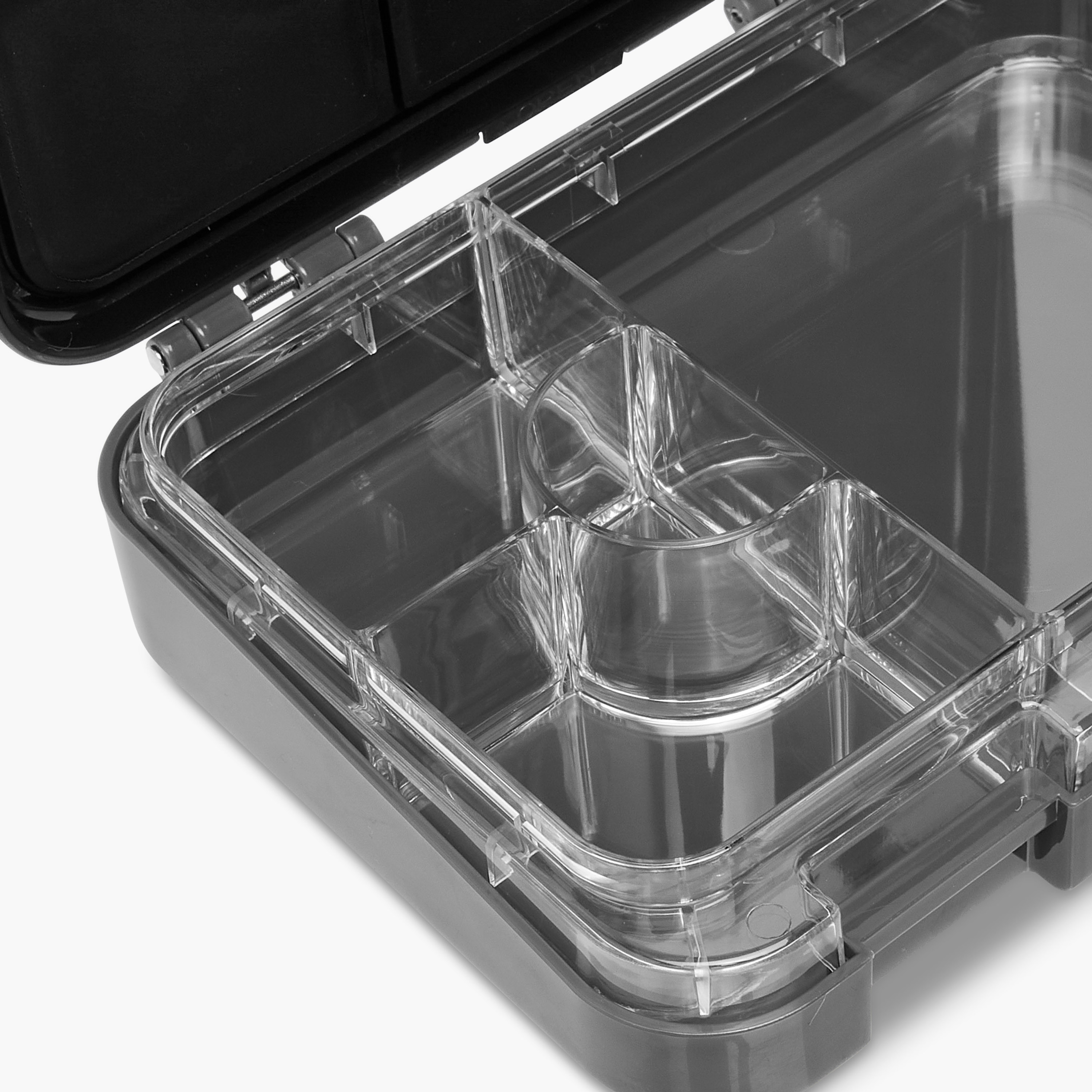 Solid 4-Compartment Lunch Box with Clip Lock Closure-school-lunchessentials-lunchboxes-image-5
