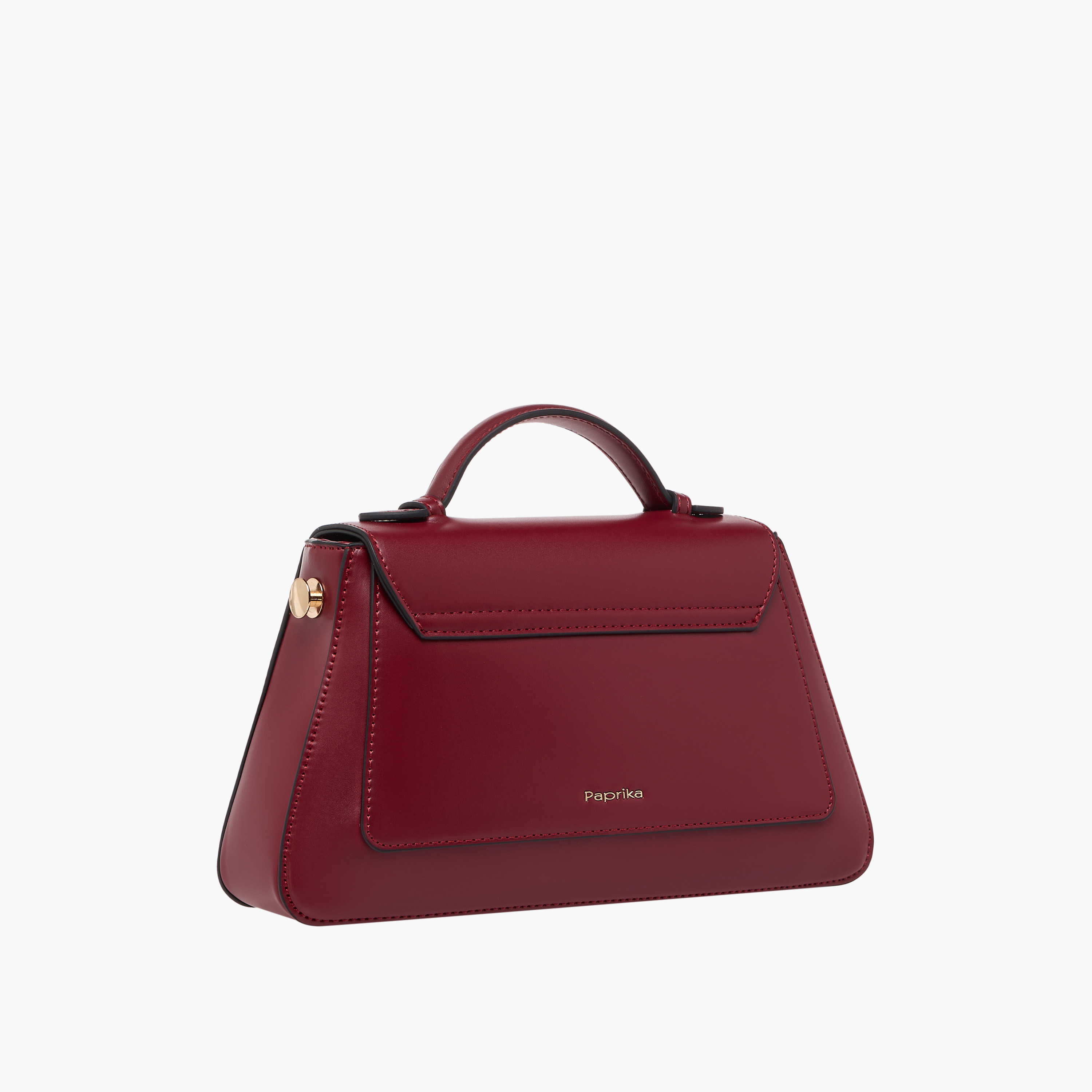 Paprika Solid Satchel Bag with Button Closure-women-bagsandwallets-handbags-image-4