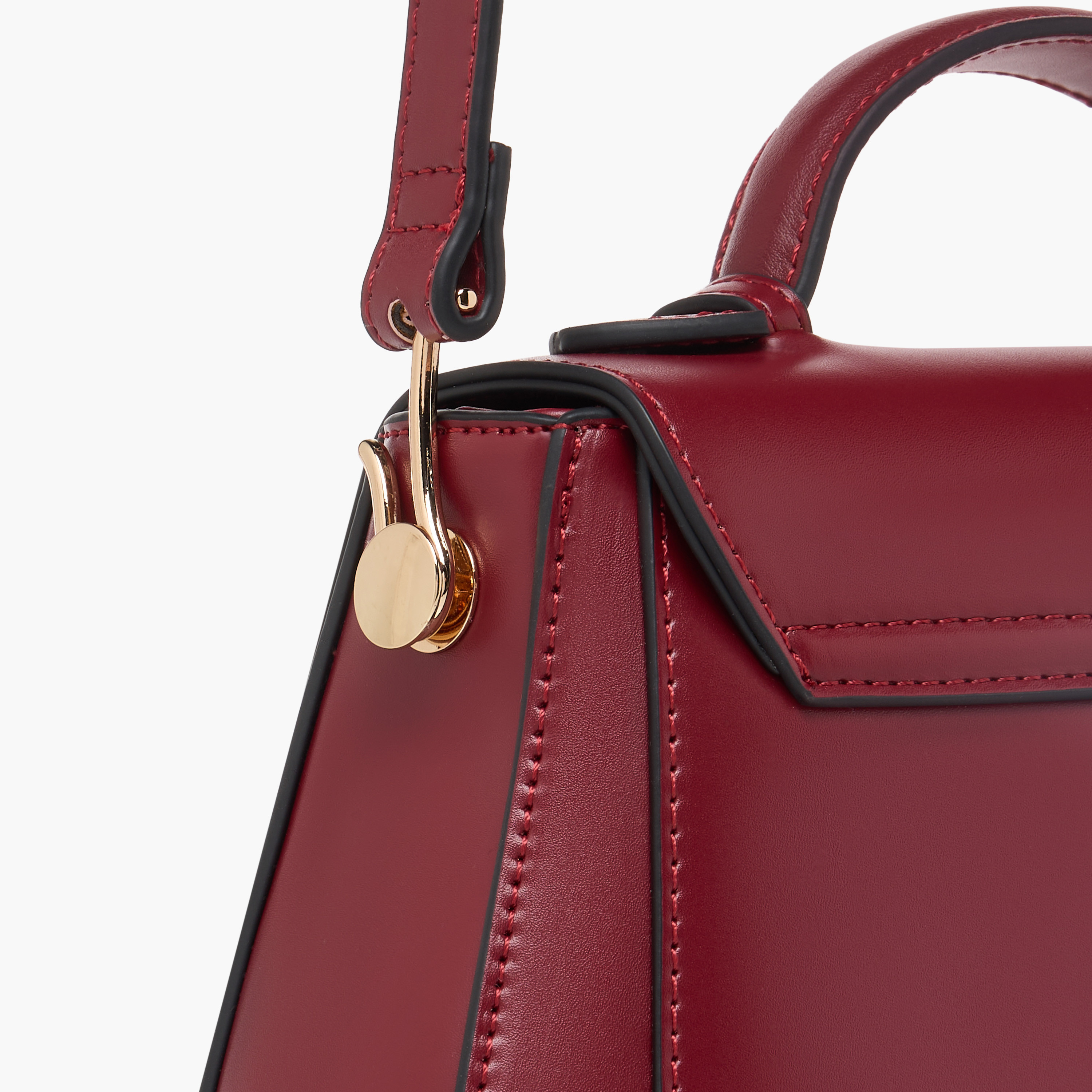 Paprika Solid Satchel Bag with Button Closure-women-bagsandwallets-handbags-image-6