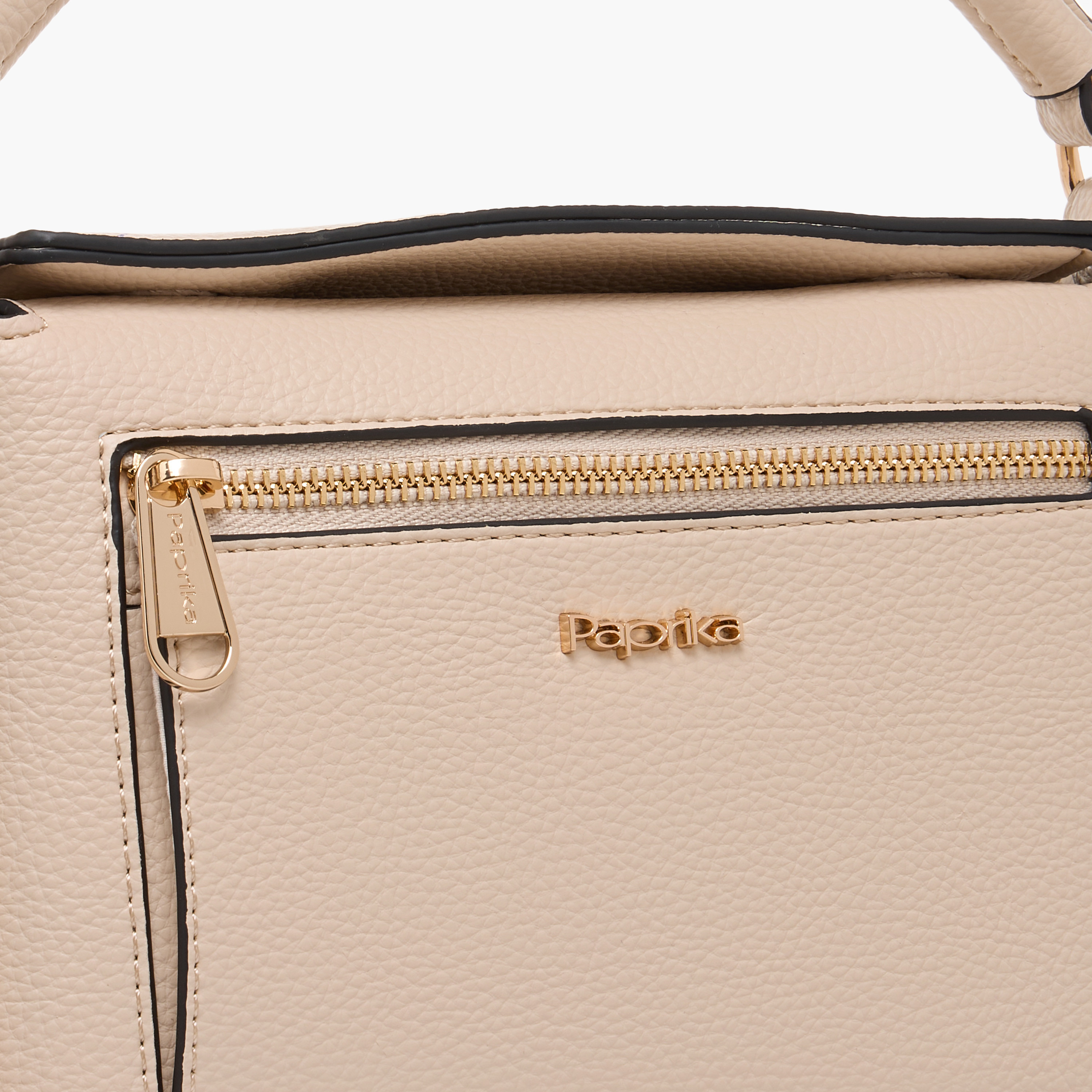 Paprika Textured Crossbody Bag with Detachable Strap and Button Closure-women-bagsandwallets-handbags-image-5