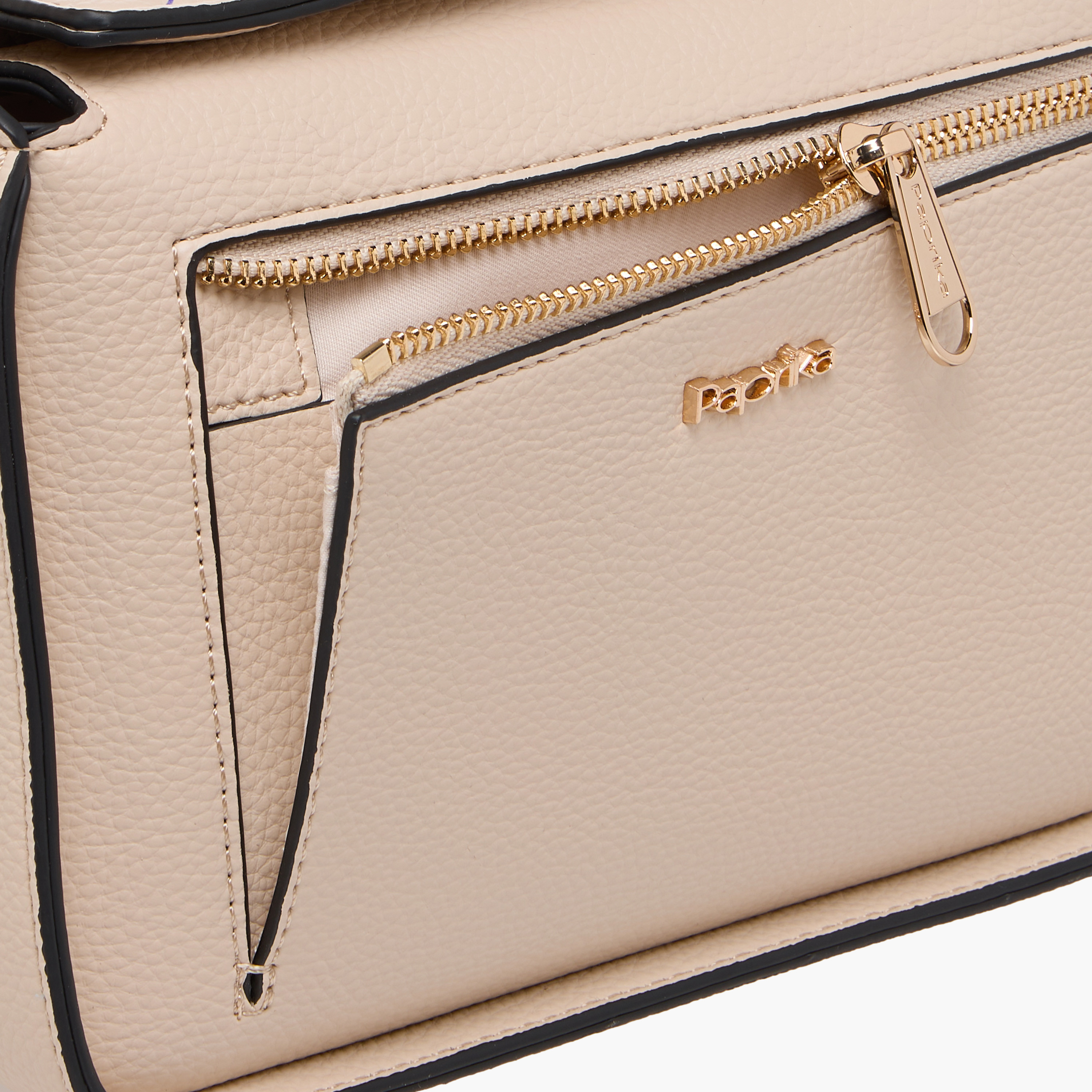 Paprika Textured Crossbody Bag with Detachable Strap and Button Closure-women-bagsandwallets-handbags-image-7