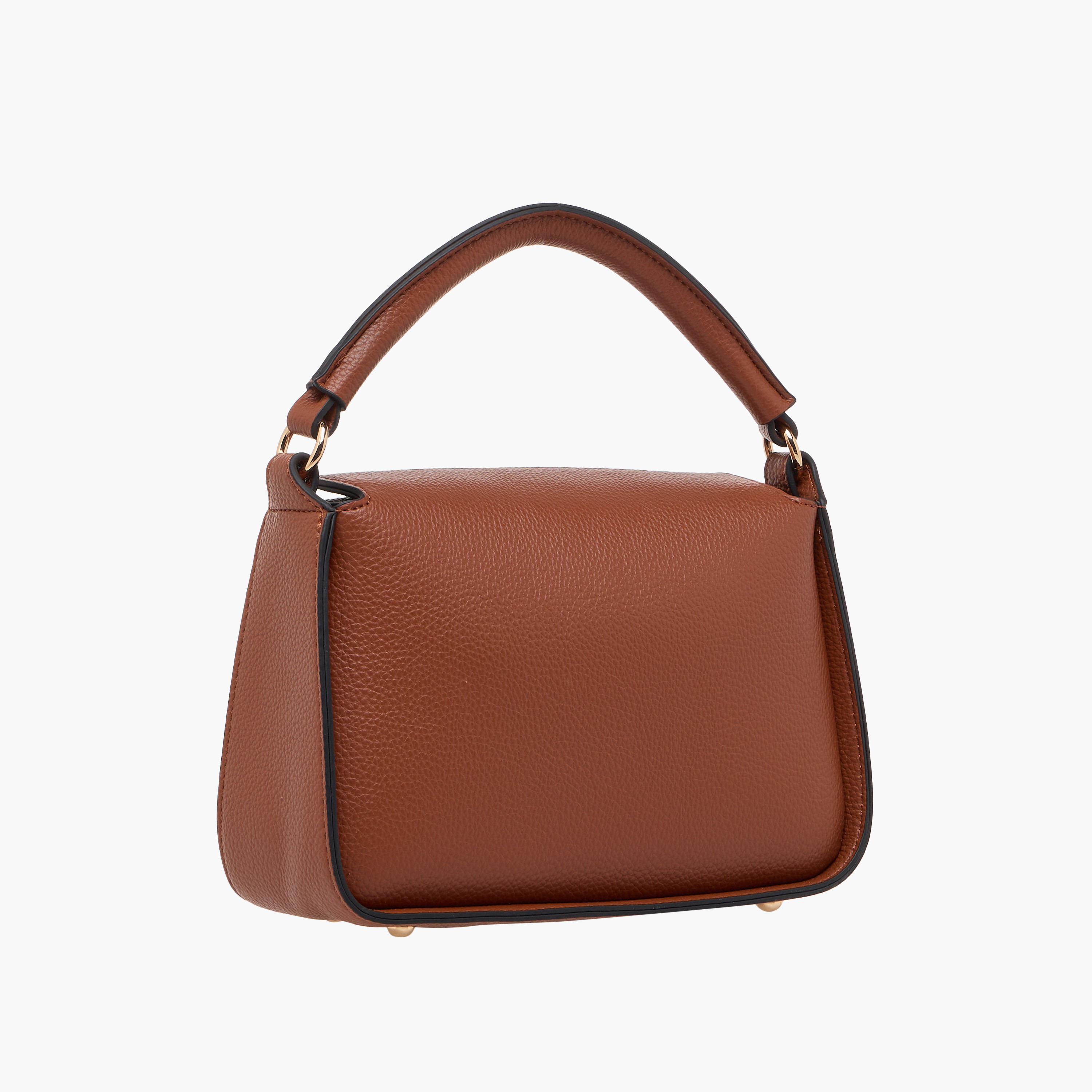 Paprika Textured Crossbody Bag with Detachable Strap and Button Closure-women-bagsandwallets-handbags-image-4