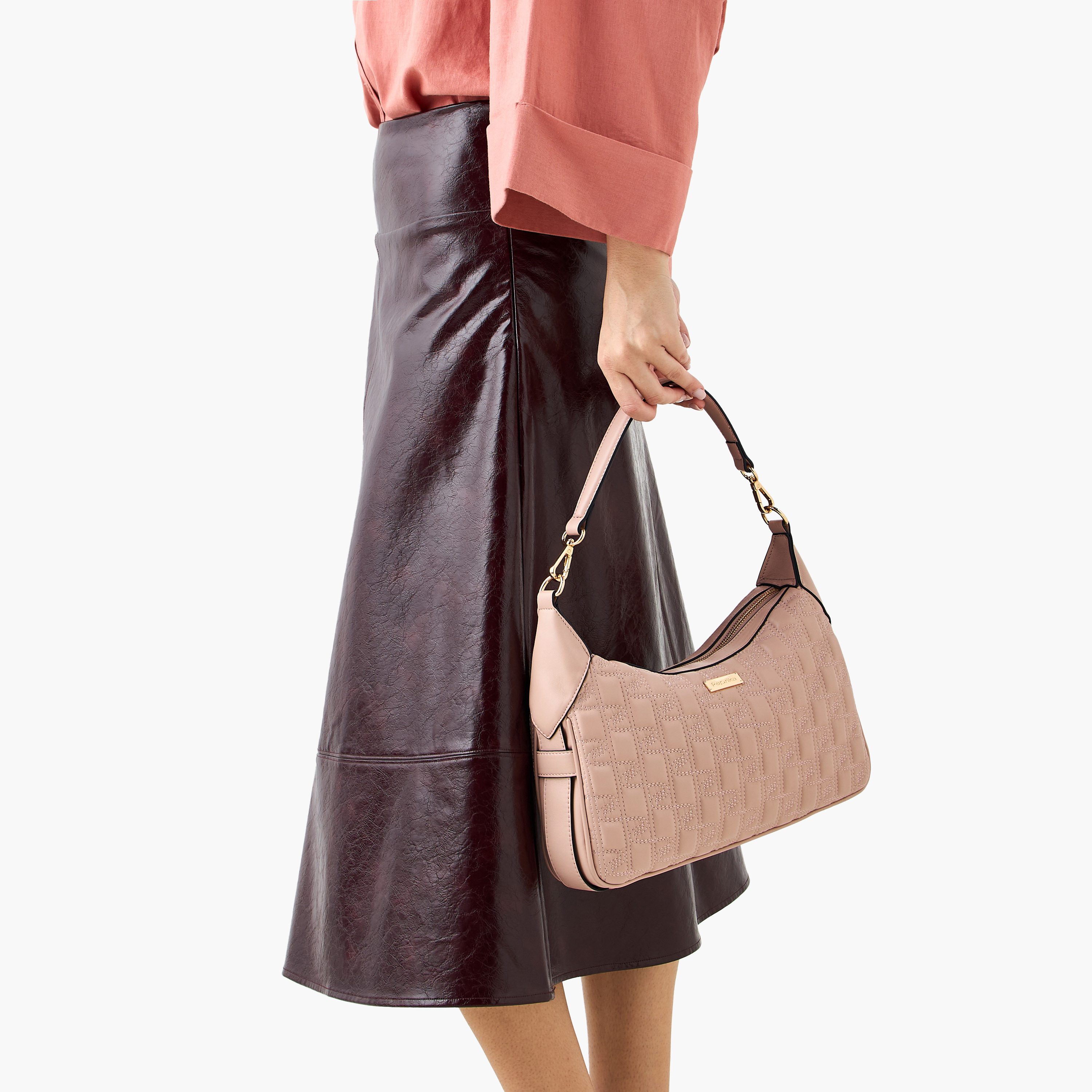Paprika Quilted Shoulder Bag with Zip Closure-women-bagsandwallets-handbags-image-8