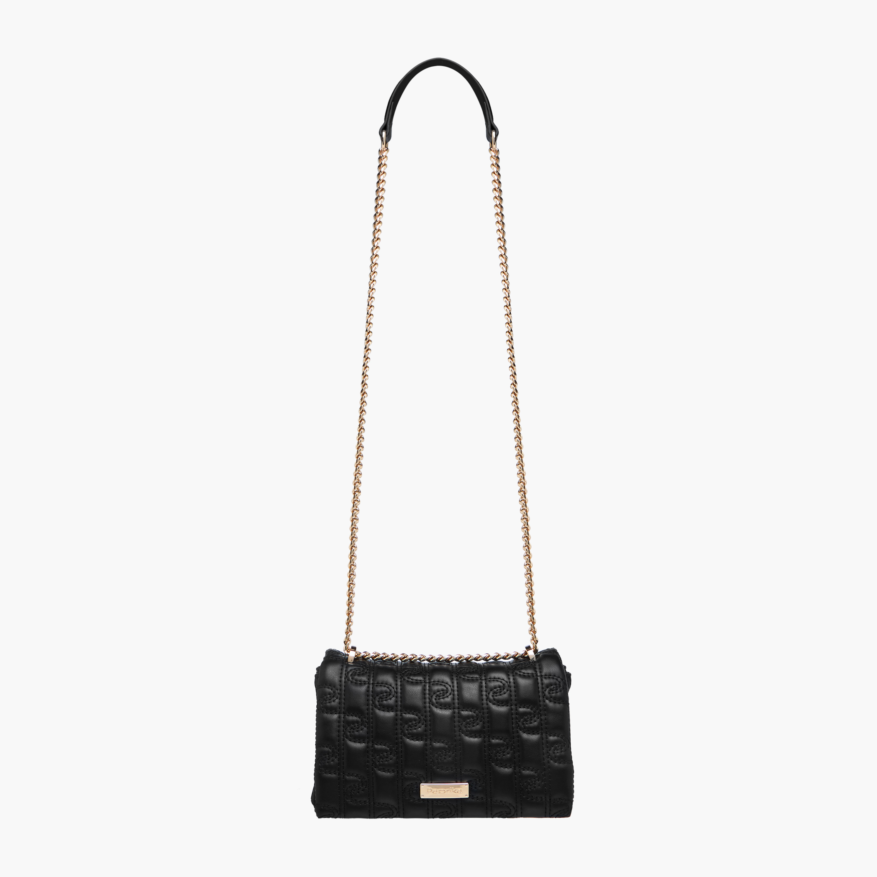 Paprika Embossed Crossbody Bag with Chain Strap-women-bagsandwallets-handbags-image-3