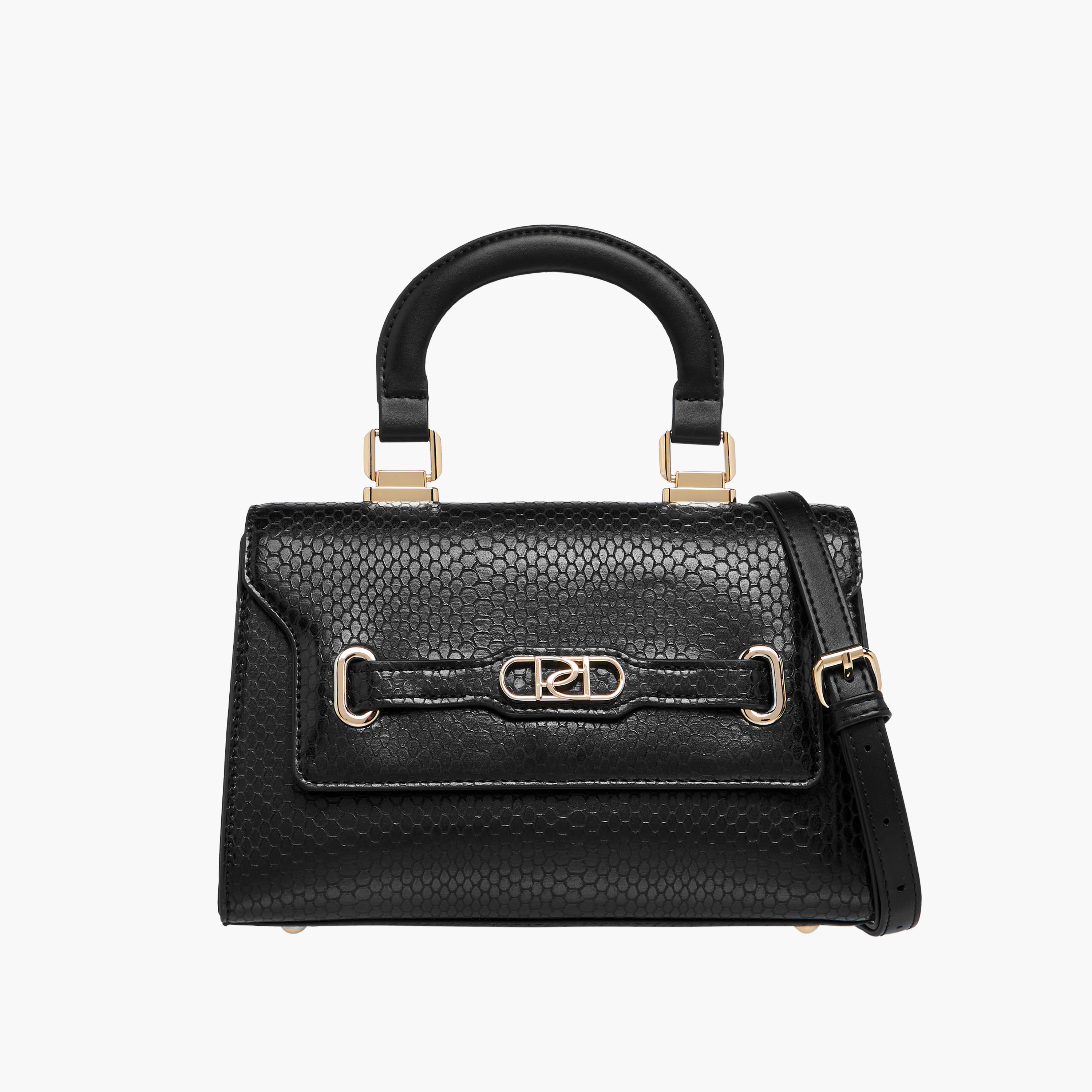 شنطة كروس بودي بارزة الملمس بحزام قابل للتعديل وطية إغلاق من بابريكا-women-bagsandwallets-handbags-image-1