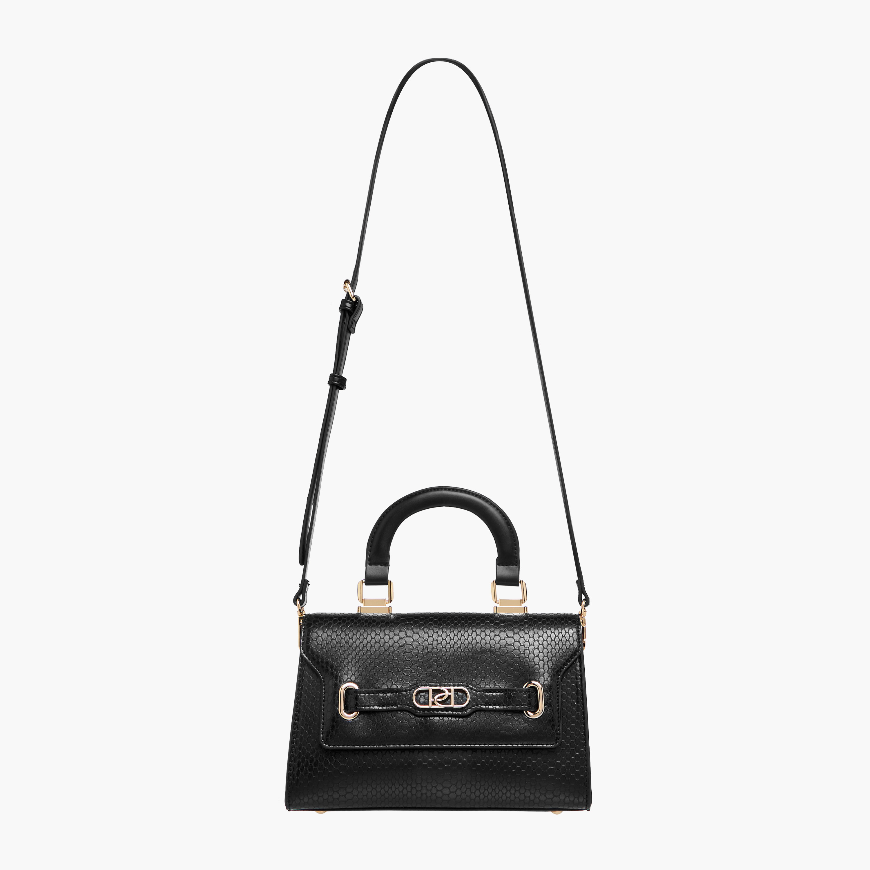 شنطة كروس بودي بارزة الملمس بحزام قابل للتعديل وطية إغلاق من بابريكا-women-bagsandwallets-handbags-image-3