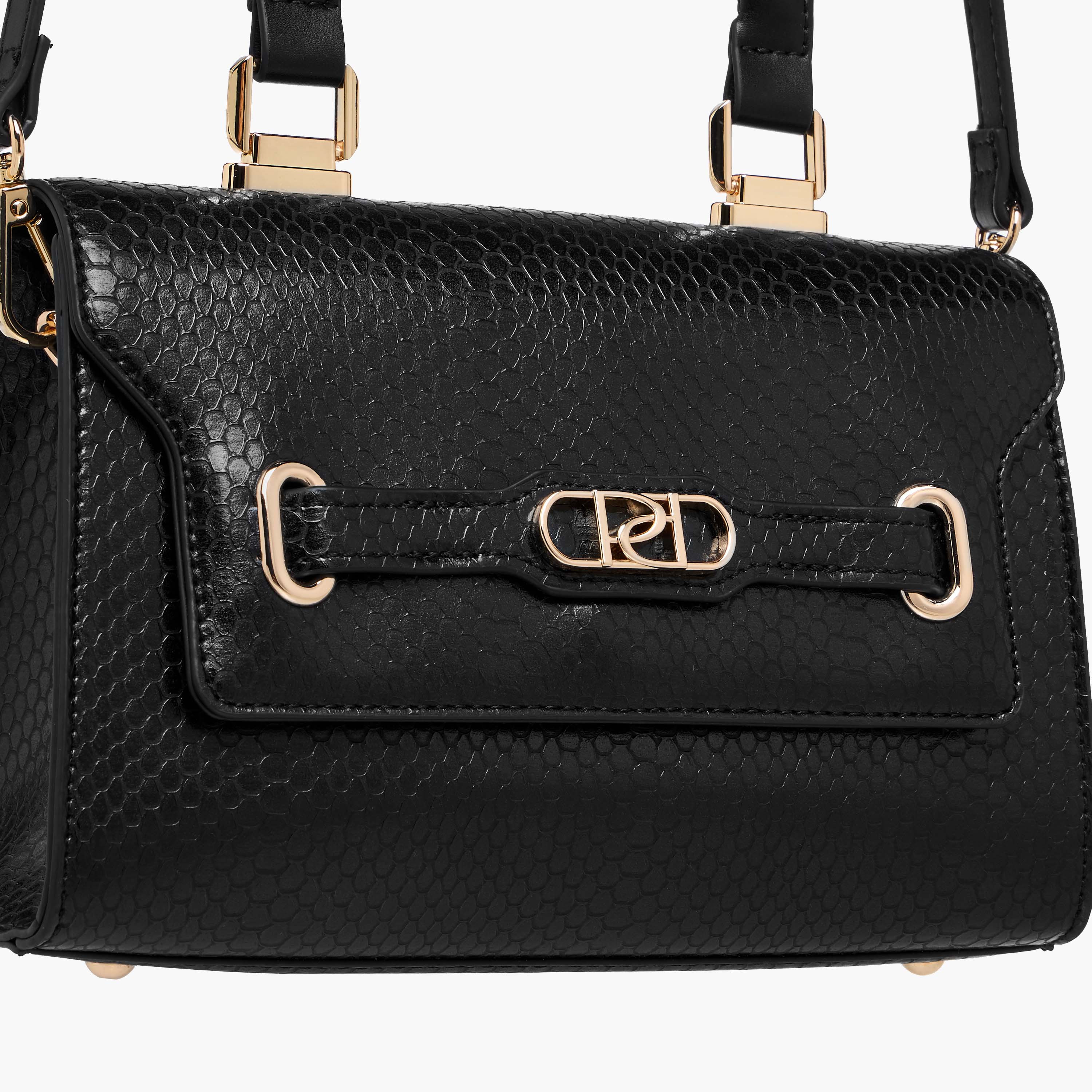 شنطة كروس بودي بارزة الملمس بحزام قابل للتعديل وطية إغلاق من بابريكا-women-bagsandwallets-handbags-image-5