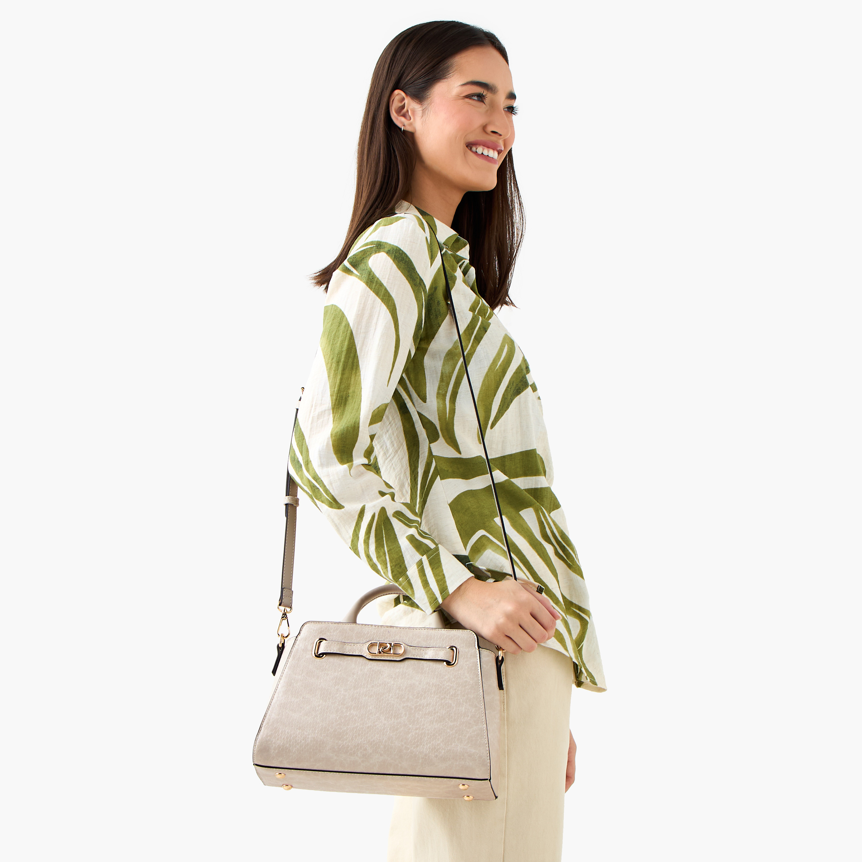 Paprika Textured Crossbody bag with Detachable Strap and Zip Closure-women-bagsandwallets-handbags-image-2